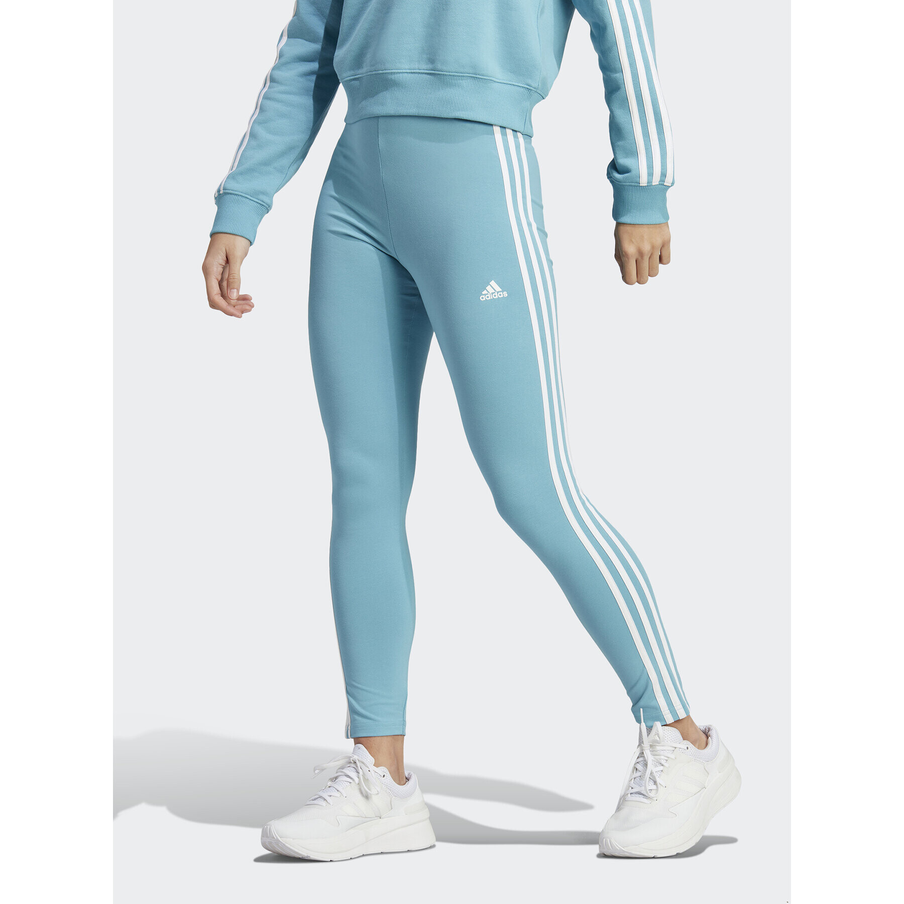 adidas Leggings Essentials 3-Stripes High-Waisted Single Jersey Leggings IC9888 Kék - Pepit.hu