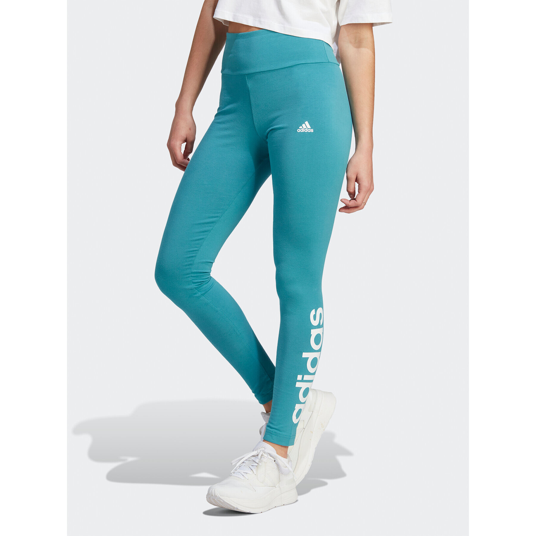 adidas Leggings ESSENTIALS HIGH-WAISTED LOGO IM2854 Kék Tight Fit - Pepit.hu