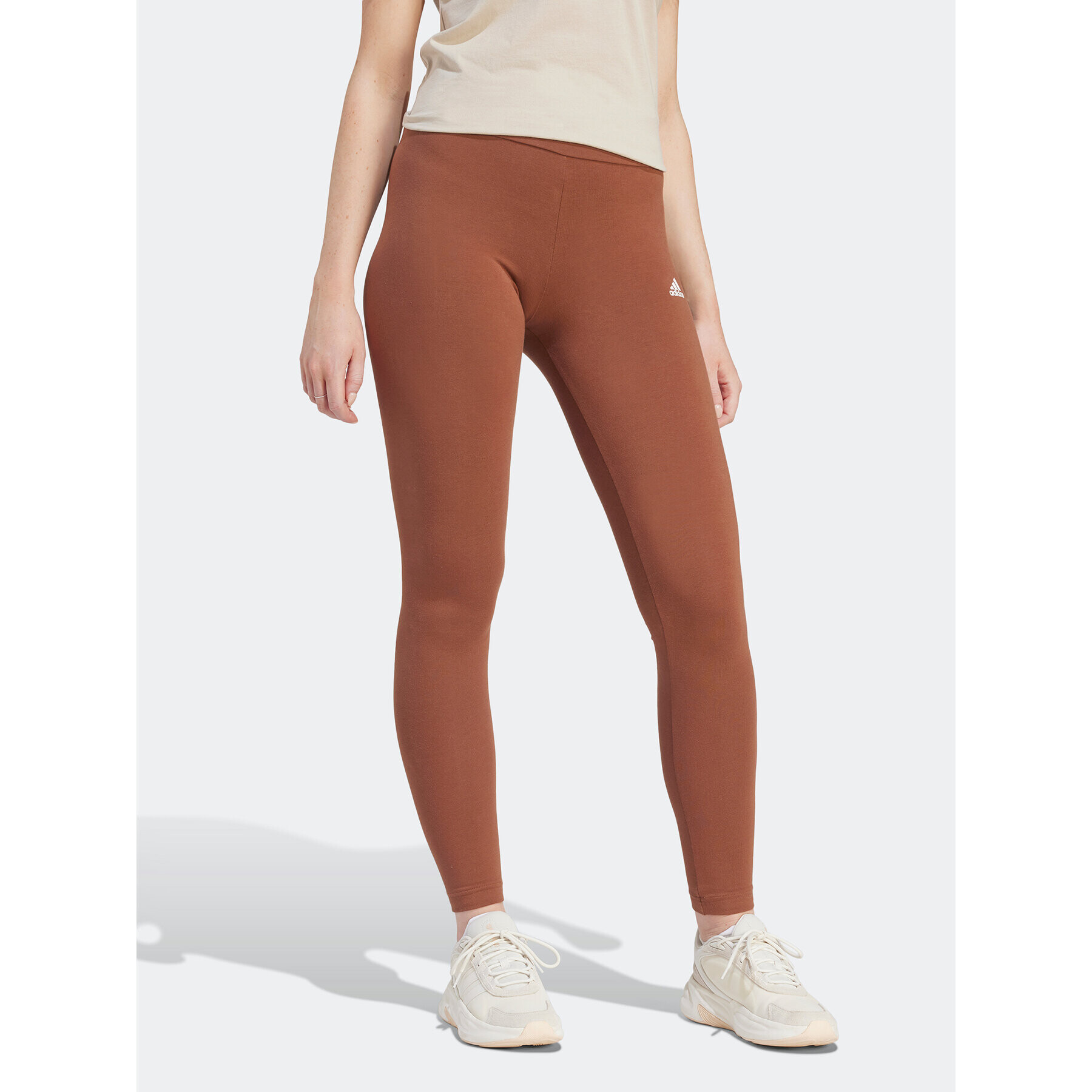 adidas Leggings ESSENTIALS HIGH-WAISTED LOGO IM2858 Barna Tight Fit - Pepit.hu