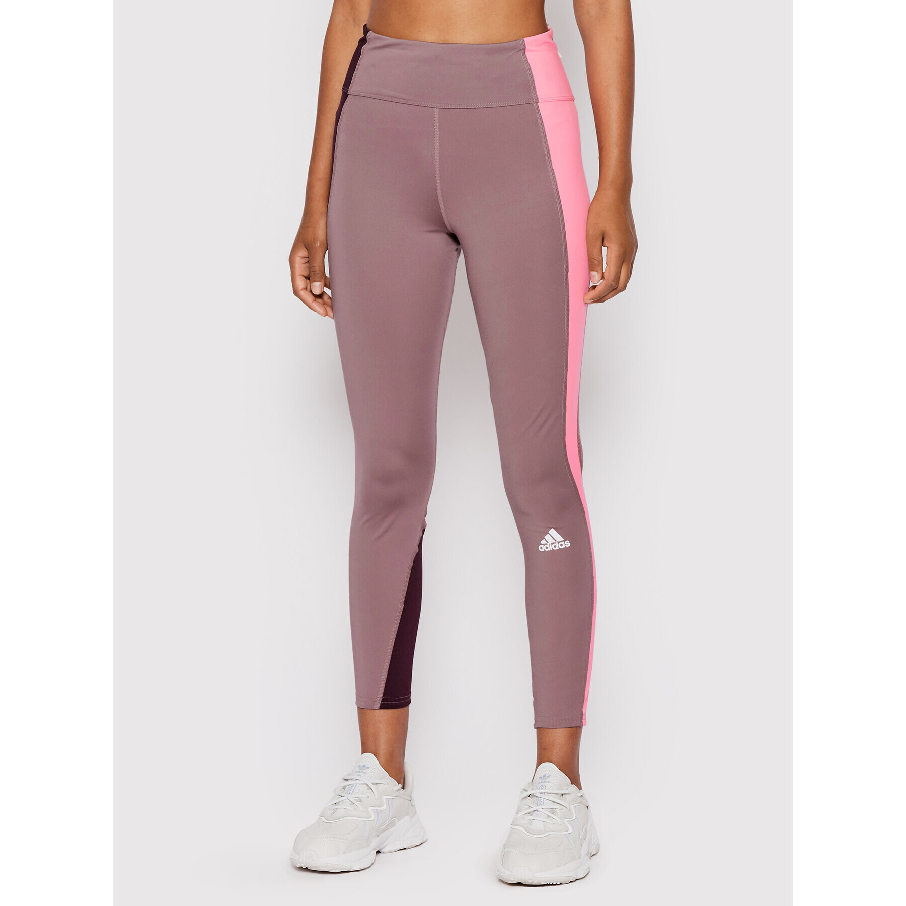 adidas Leggings Own The Run Color Block HK9010 Rózsaszín Slim Fit - Pepit.hu