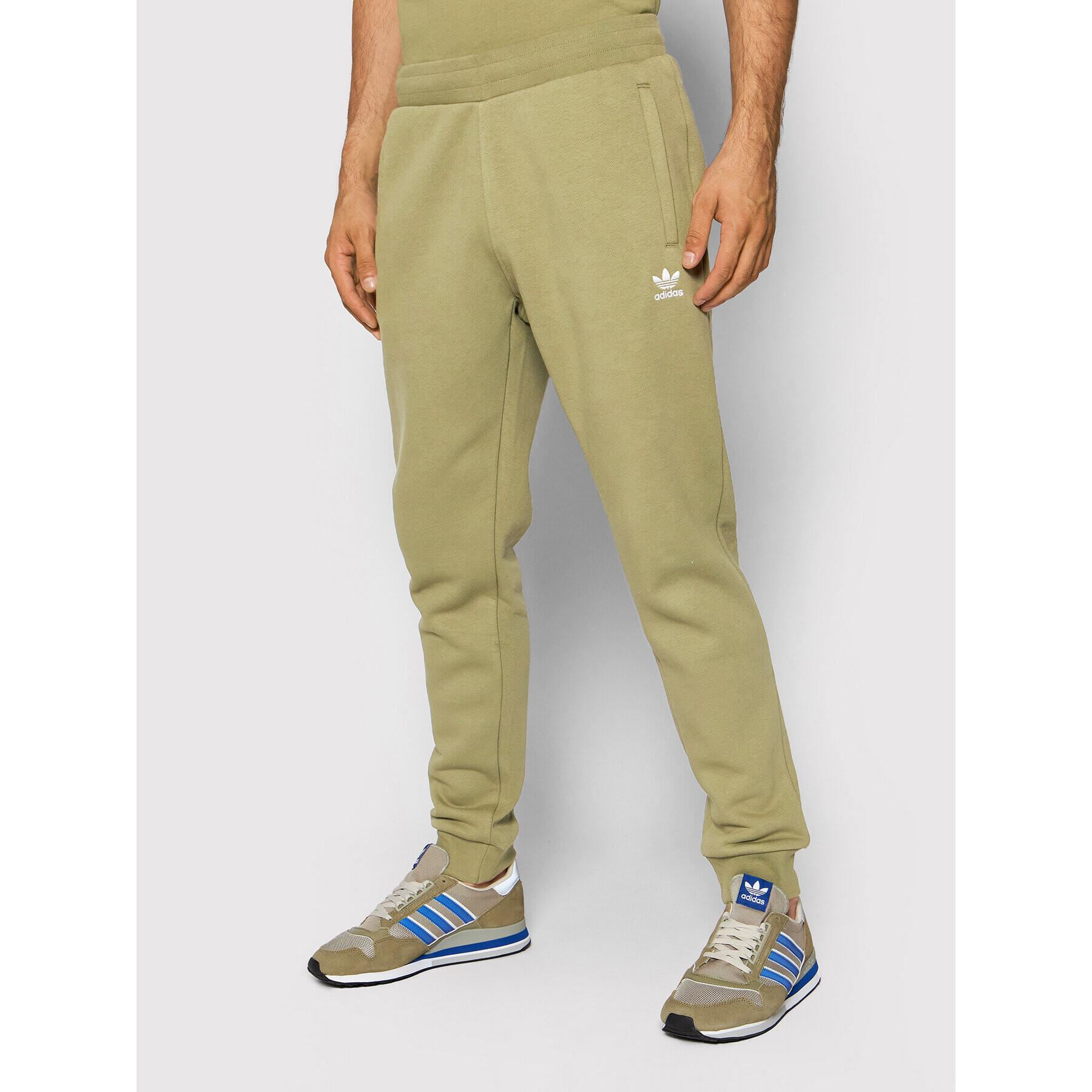 adidas Melegítő alsó adicolor Essentials Trefoil H34656 Zöld Slim Fit - Pepit.hu