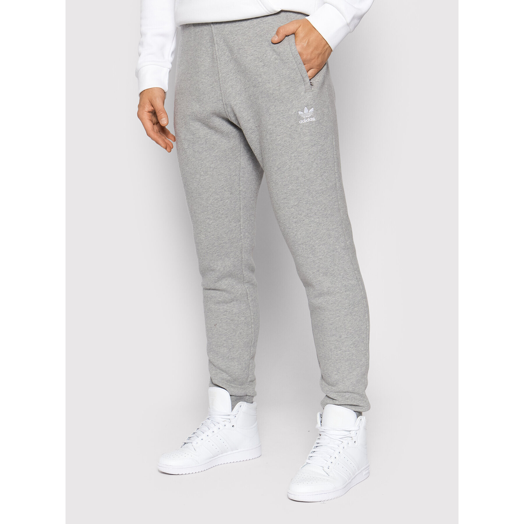 adidas Melegítő alsó adicolor Essentials Trefoil H34659 Szürke Slim Fit - Pepit.hu