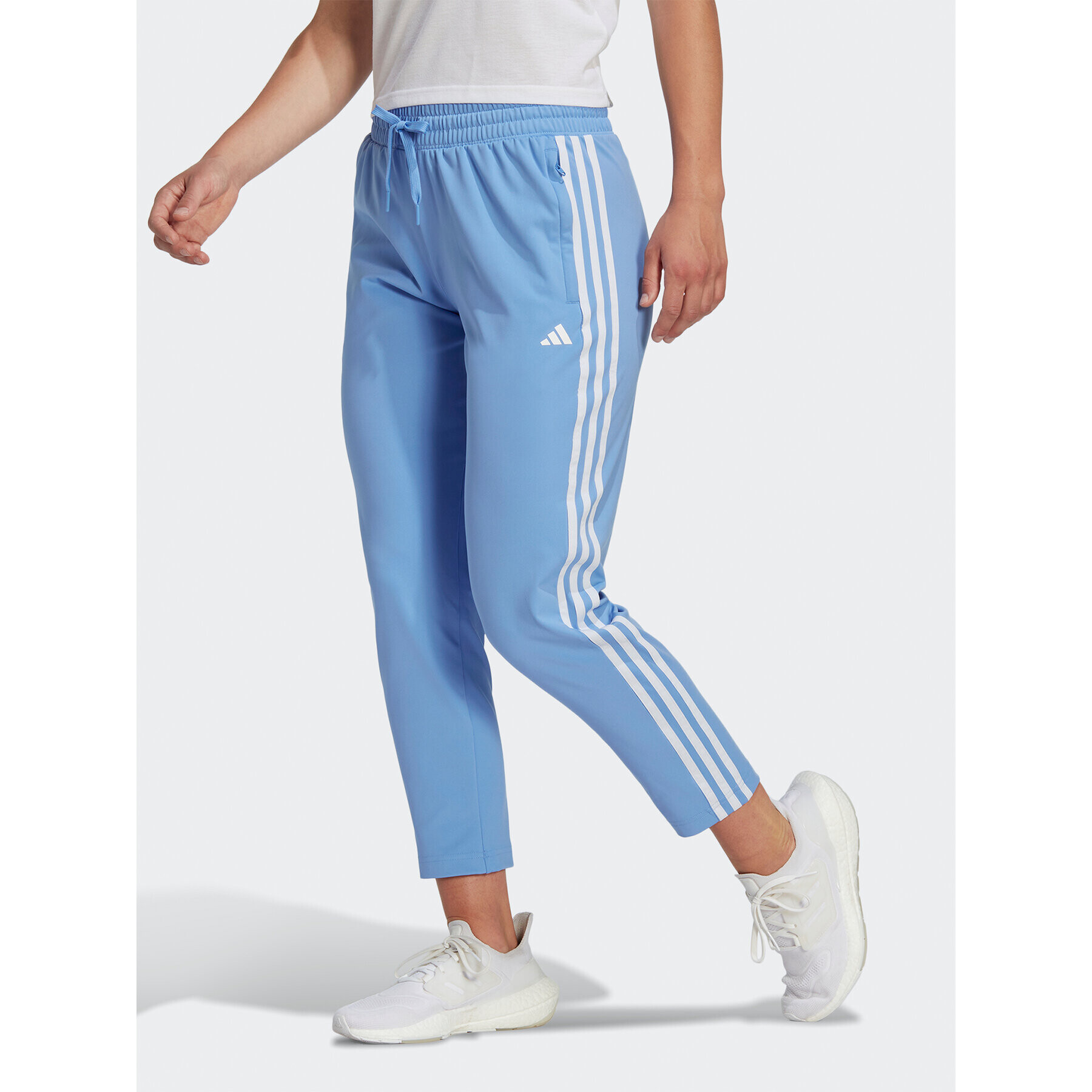 adidas Melegítő alsó AEROREADY Made4Training 7/8 Knit 3-Stripes Tapered Joggers HR7828 Kék Regular Fit - Pepit.hu