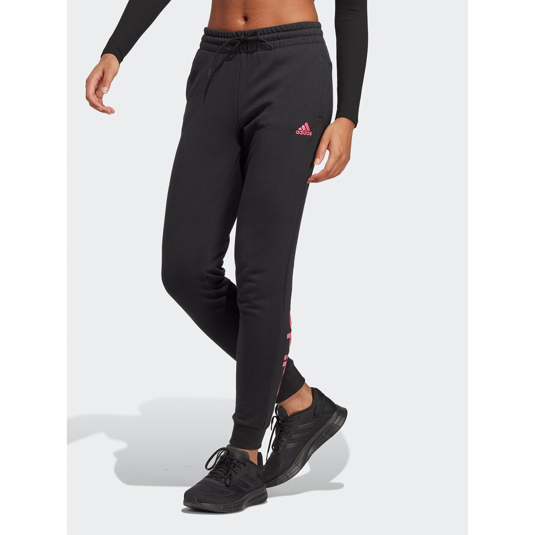 adidas Melegítő alsó Essentials Linear French Terry Cuffed Joggers IC6871 Fekete Slim Fit - Pepit.hu