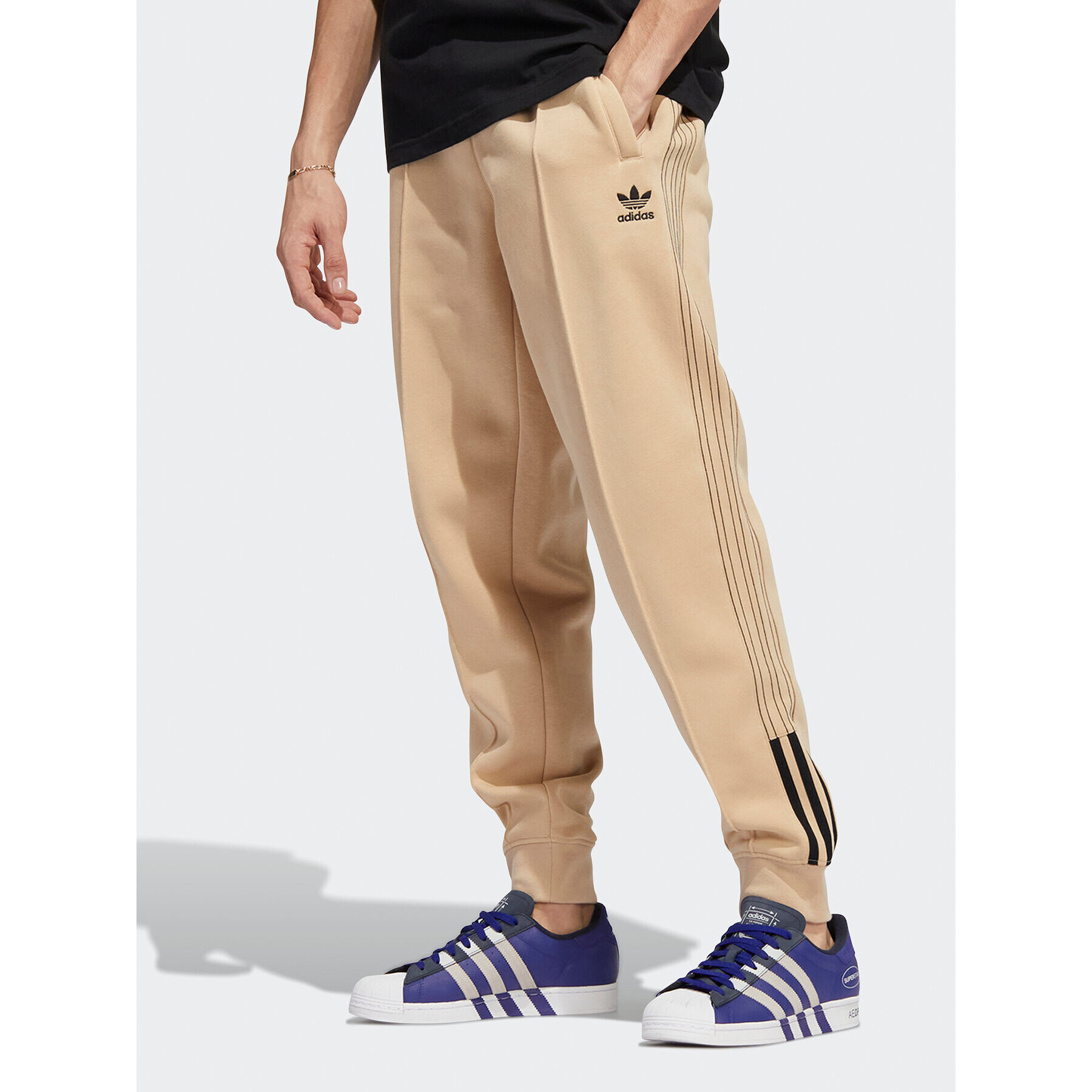 adidas Melegítő alsó Fleece Sst HI2996 Bézs Regular Fit - Pepit.hu