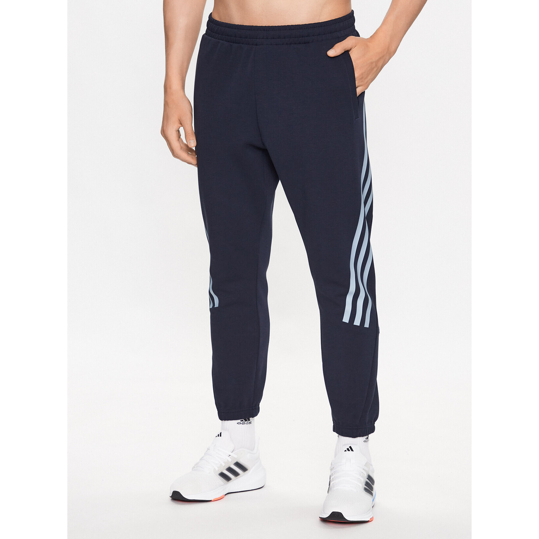 adidas Melegítő alsó Future Icons 3-Stripes Joggers IJ6373 Kék Slim Fit - Pepit.hu