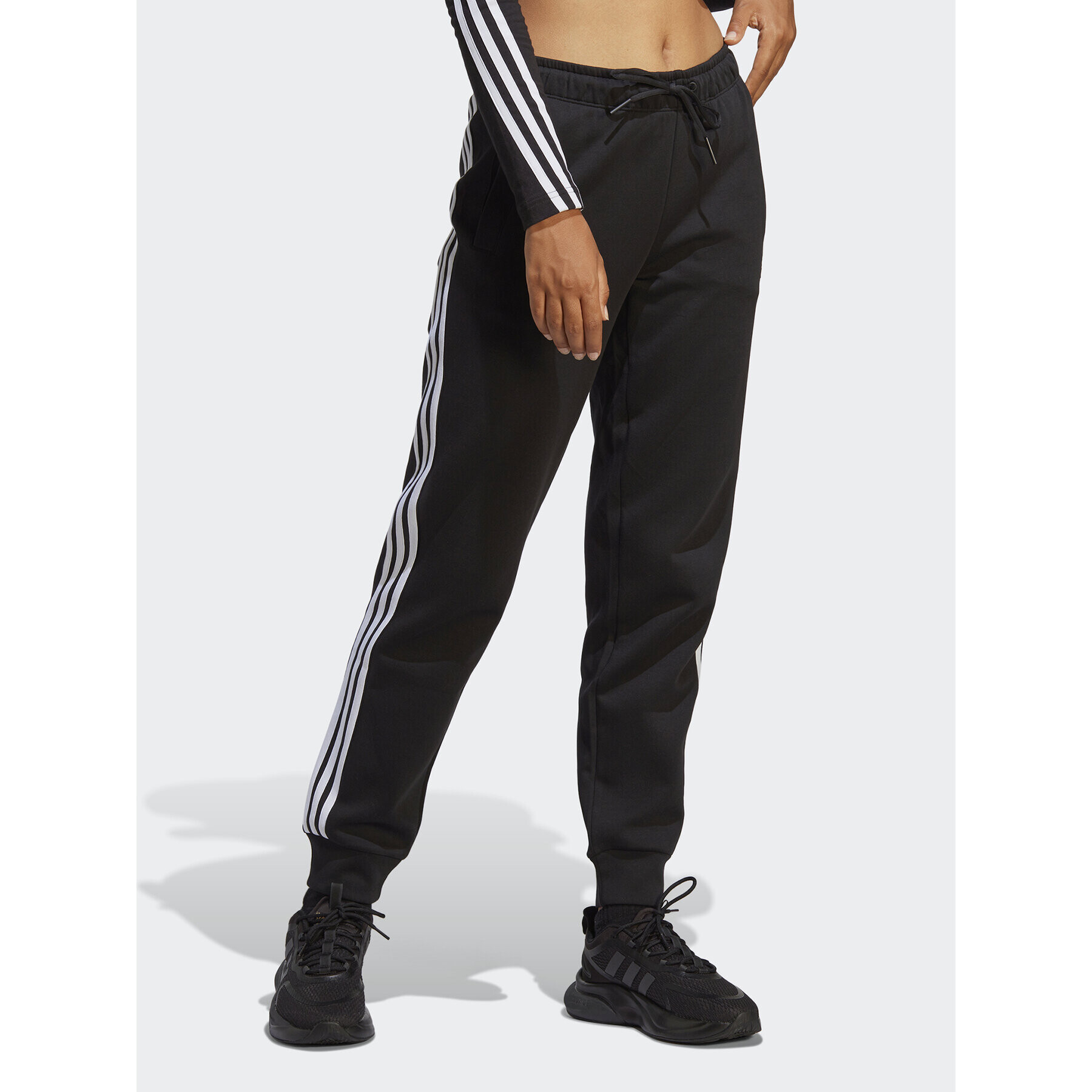 adidas Melegítő alsó Future Icons 3-Stripes Regular Tracksuit Bottoms HT4704 Fekete Regular Fit - Pepit.hu