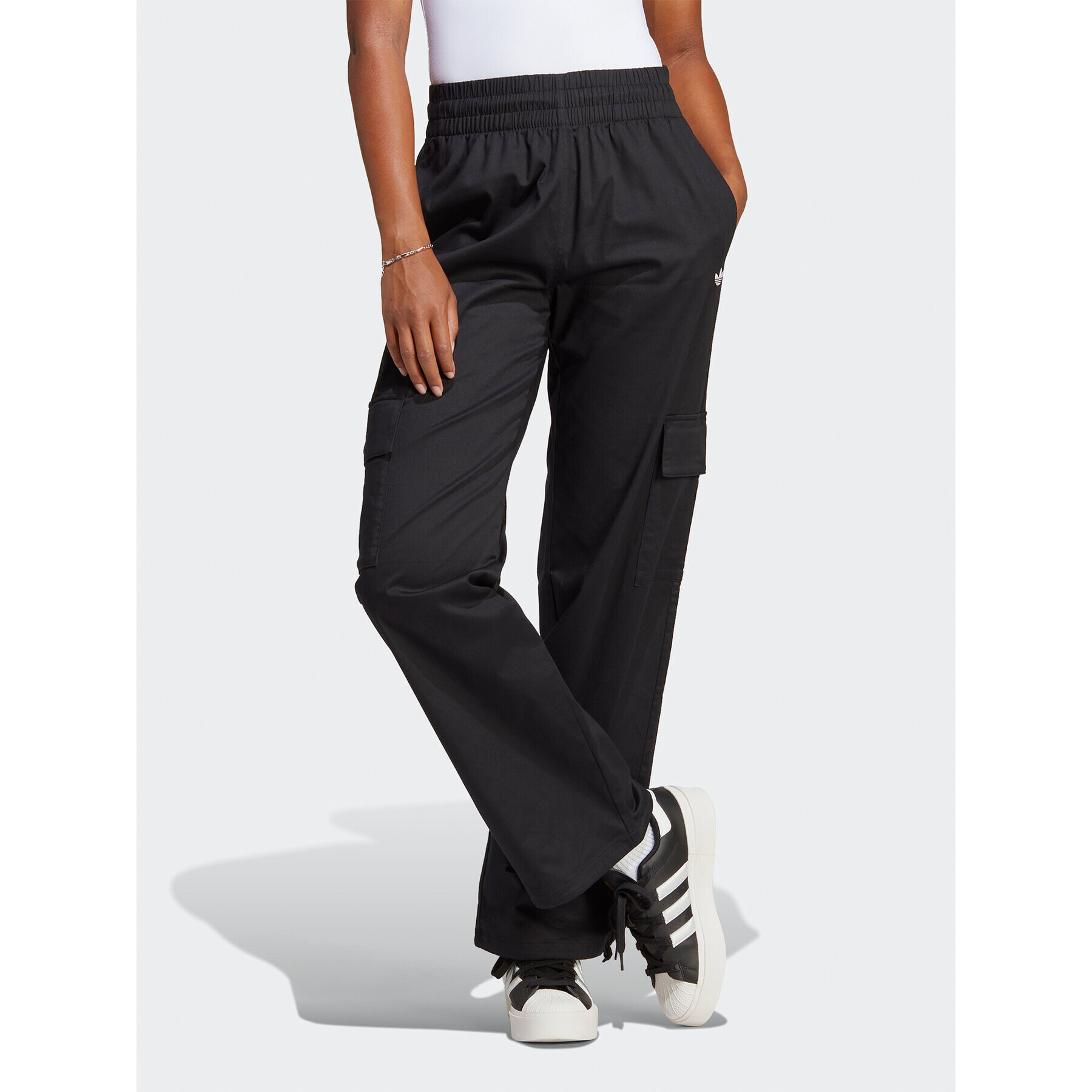 adidas Melegítő alsó Wide Cargo Trousers IJ8183 Fekete Regular Fit - Pepit.hu