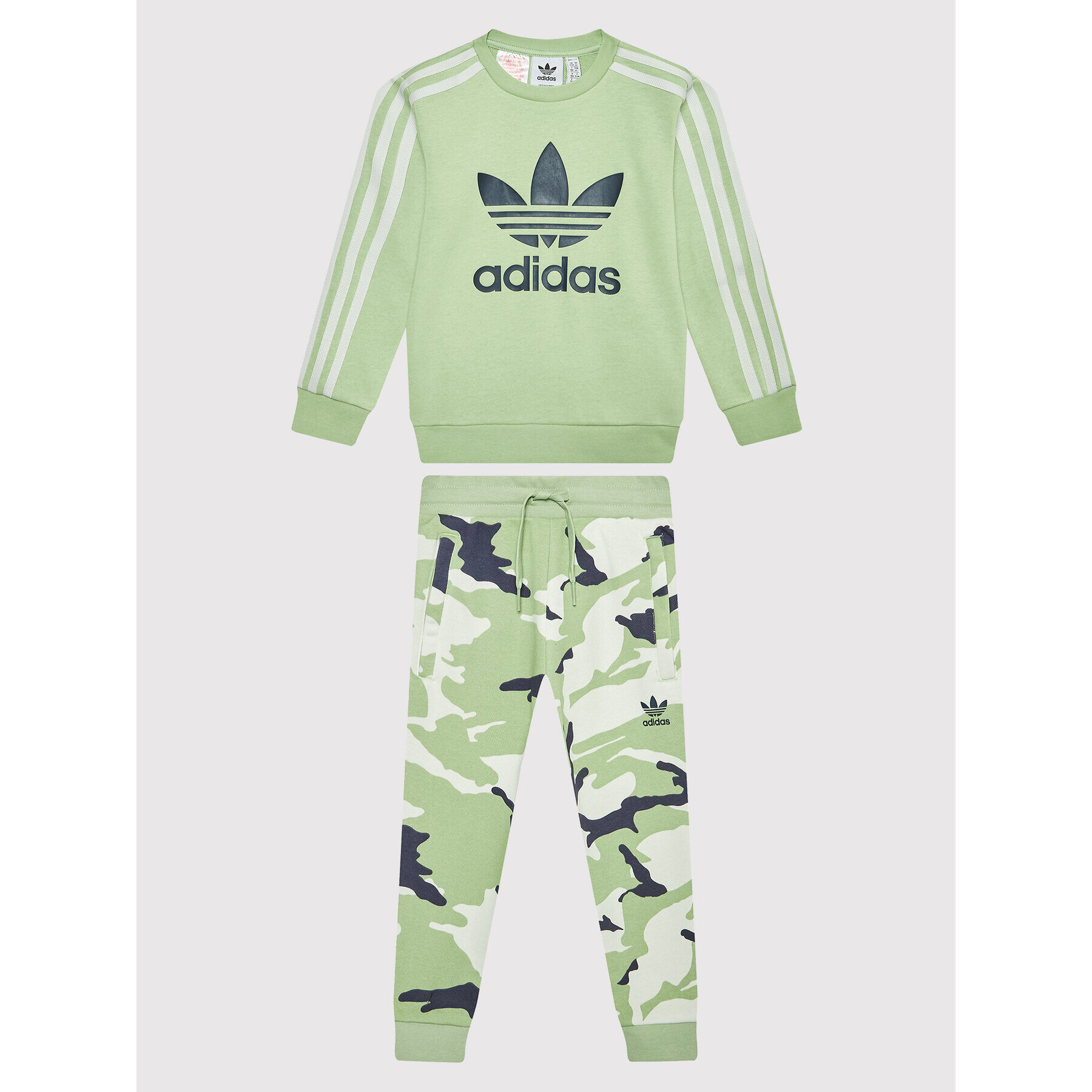 adidas Melegítő Camo Crew HC1927 Zöld Regular Fit - Pepit.hu