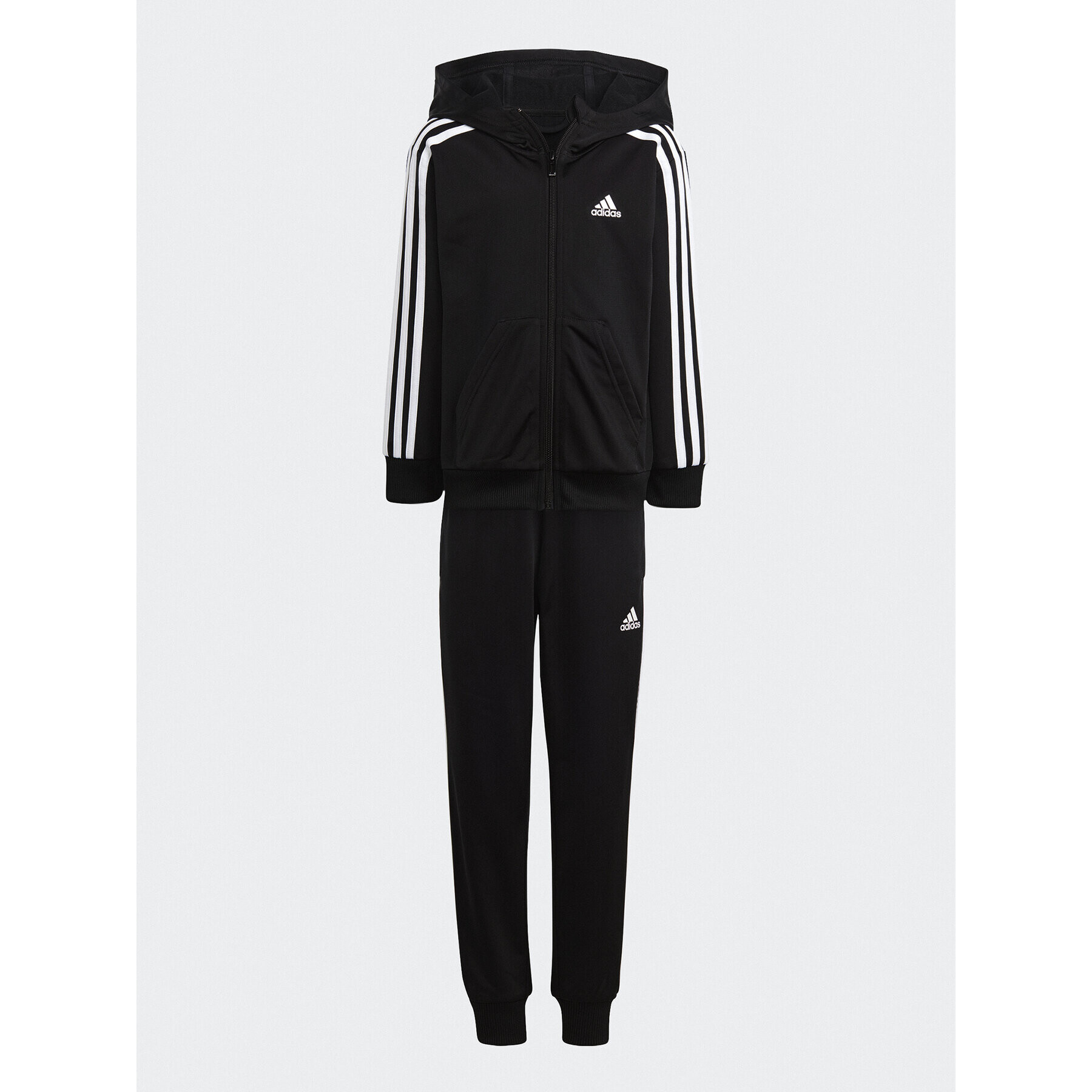 adidas Melegítő Essentials 3-Stripes Shiny Tracksuit HR5906 Fekete Slim Fit - Pepit.hu