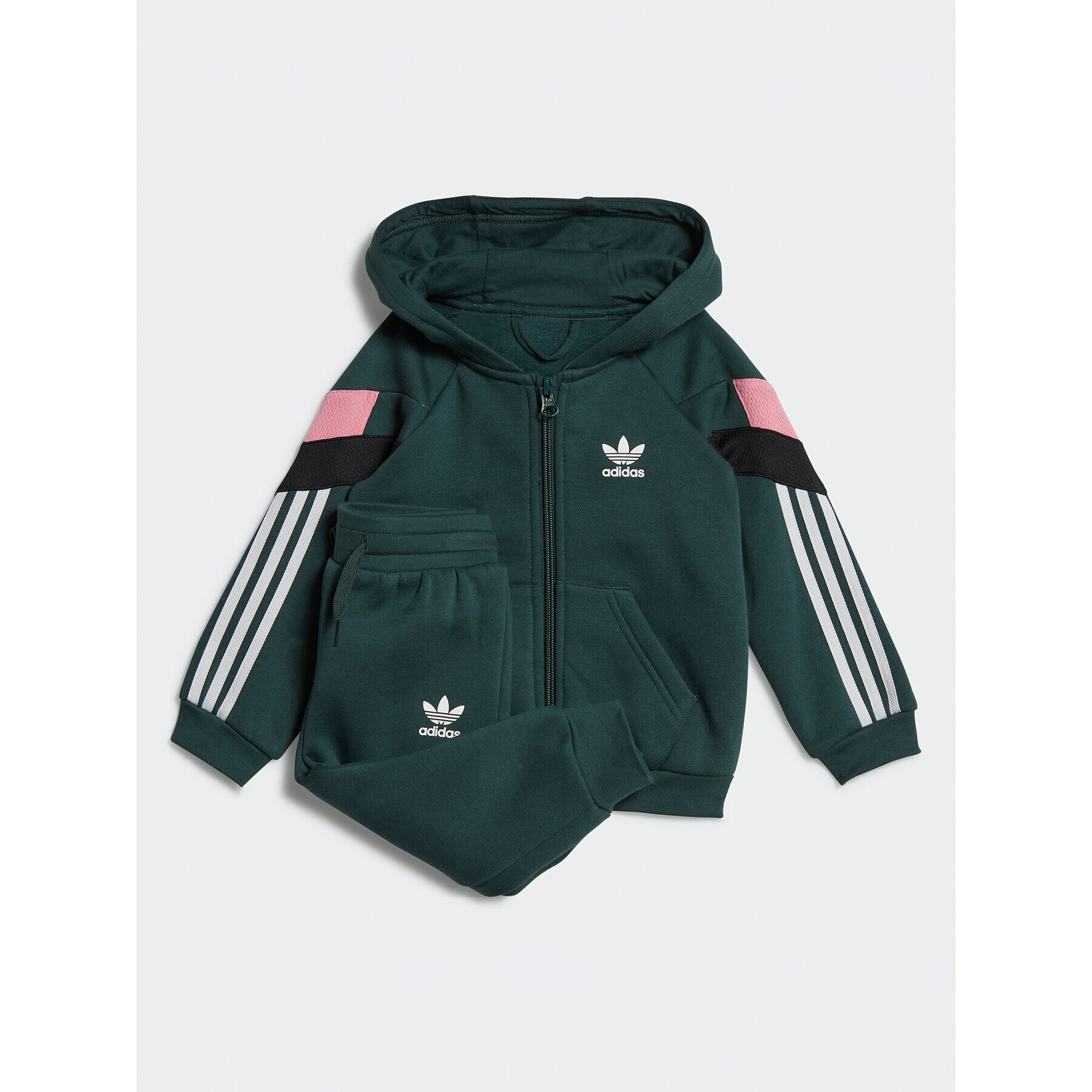 adidas Melegítő Full-Zip Hoodie Set HL2208 Zöld Regular Fit - Pepit.hu