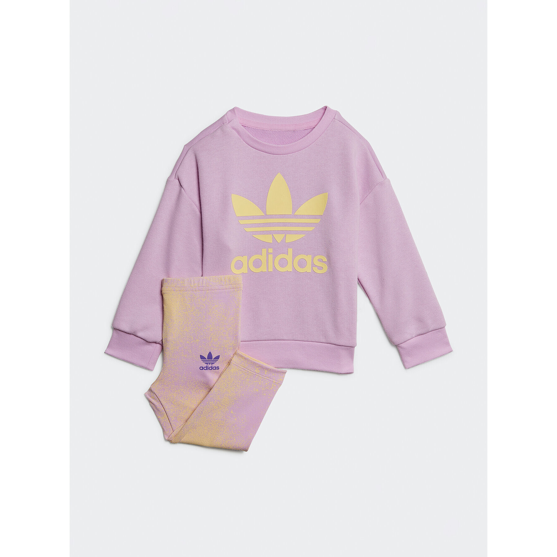 adidas Melegítő Graphic Logo Crew Set HK2910 Lila Slim Fit - Pepit.hu