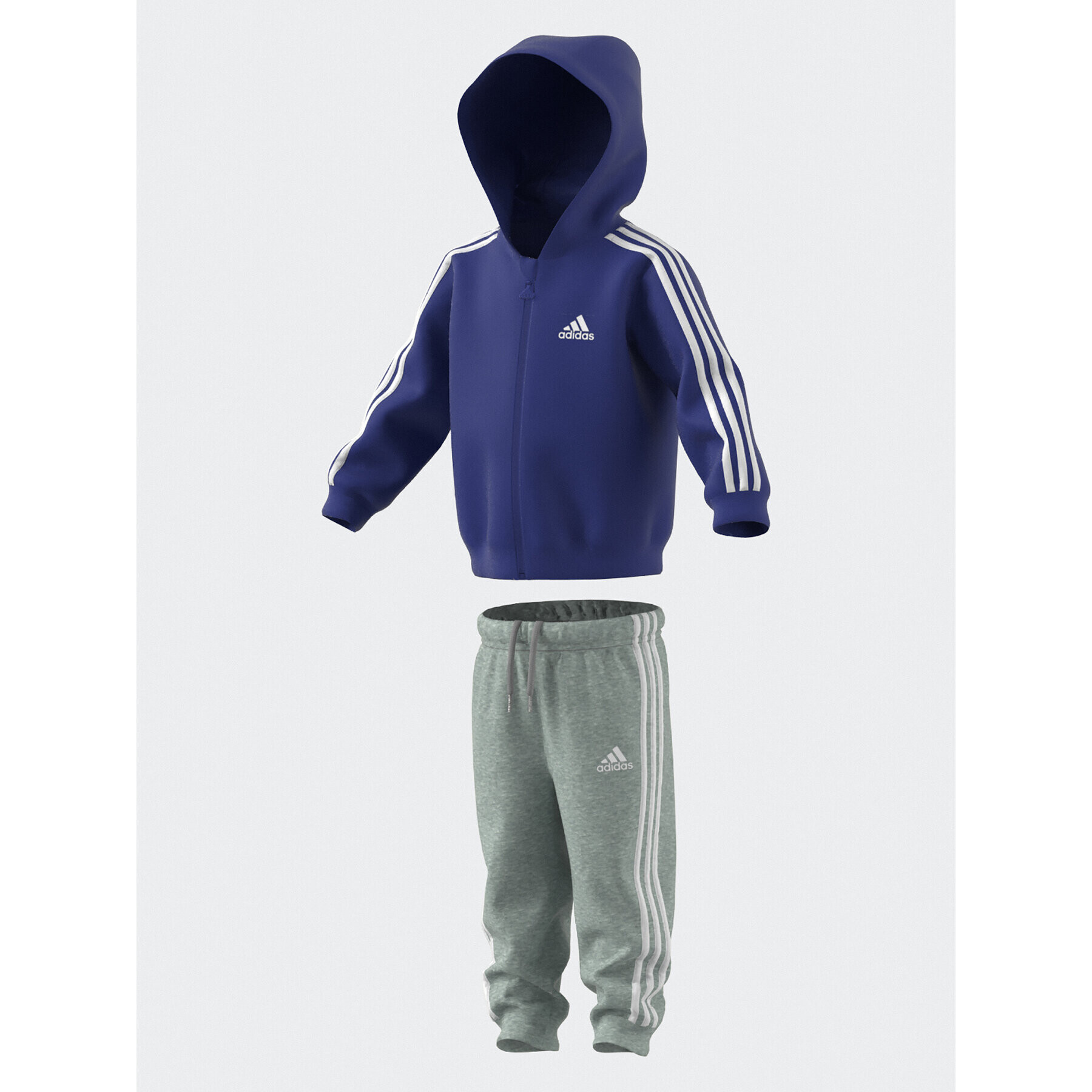 adidas Melegítő ruha szett Essentials Full-Zip Hooded Jogger Set IB4763 Kék Regular Fit - Pepit.hu