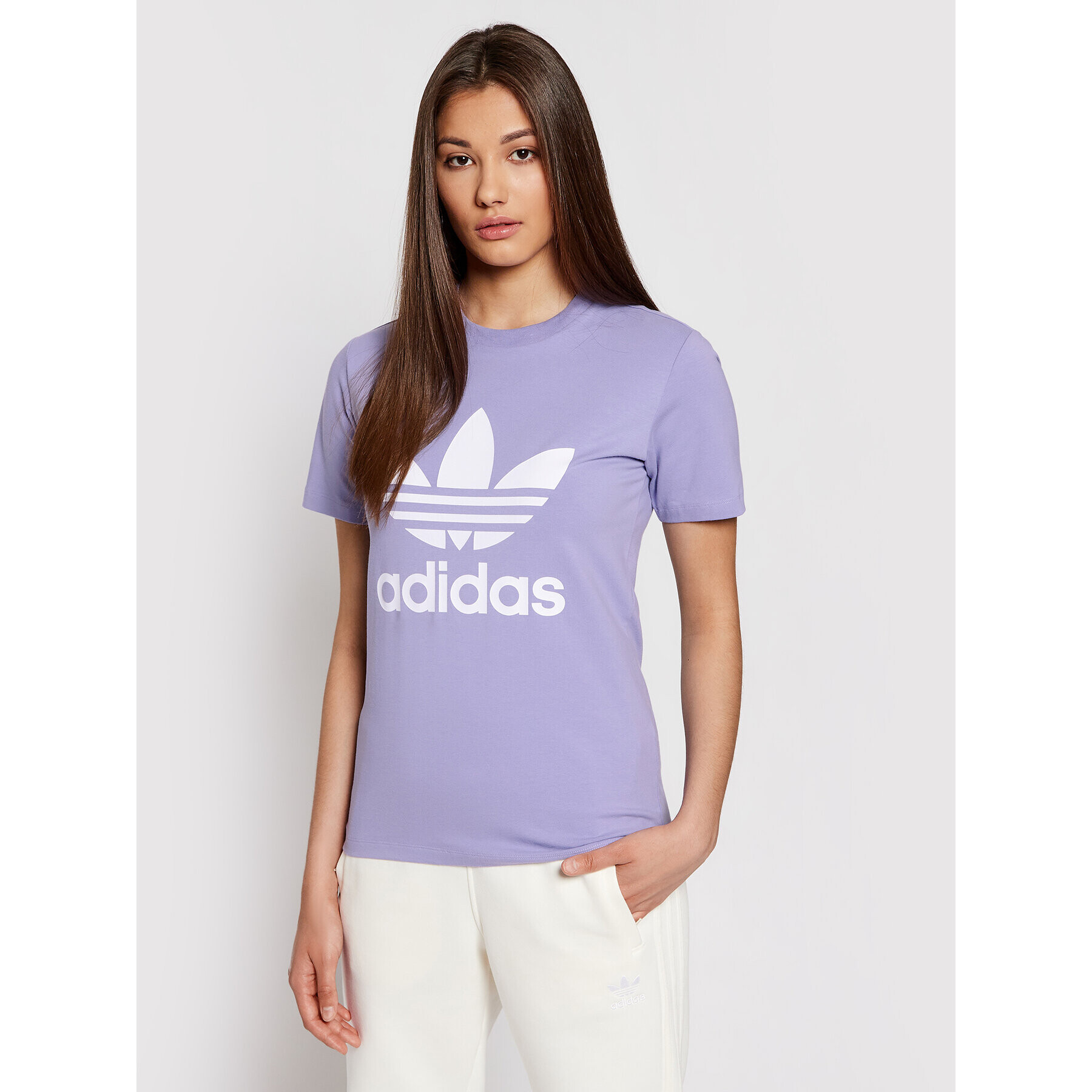 adidas Póló adicolor Classics Trefoil GN2905 Lila Regular Fit - Pepit.hu