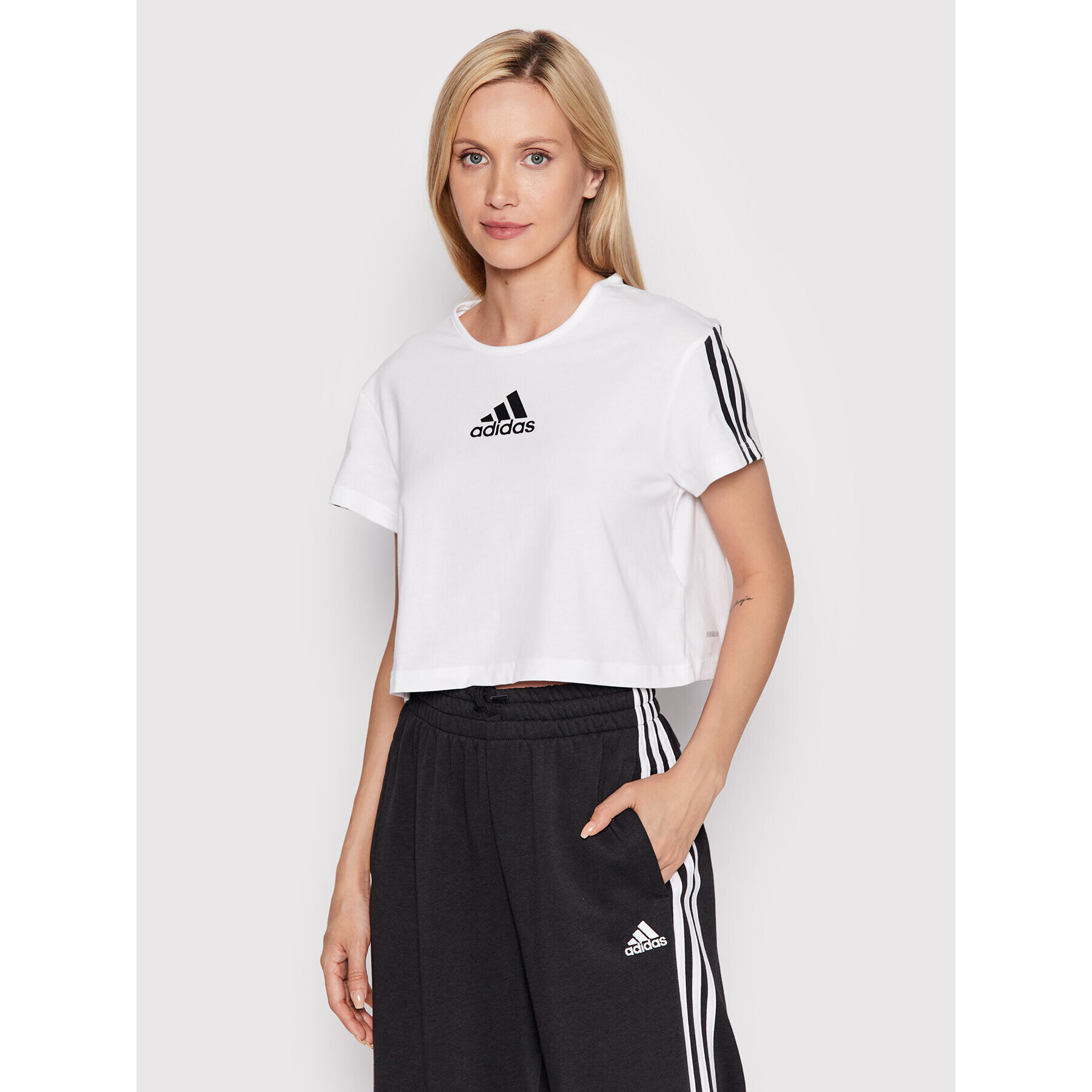 adidas Póló Aeroredy Made For Training HD9352 Fehér Loose Fit - Pepit.hu