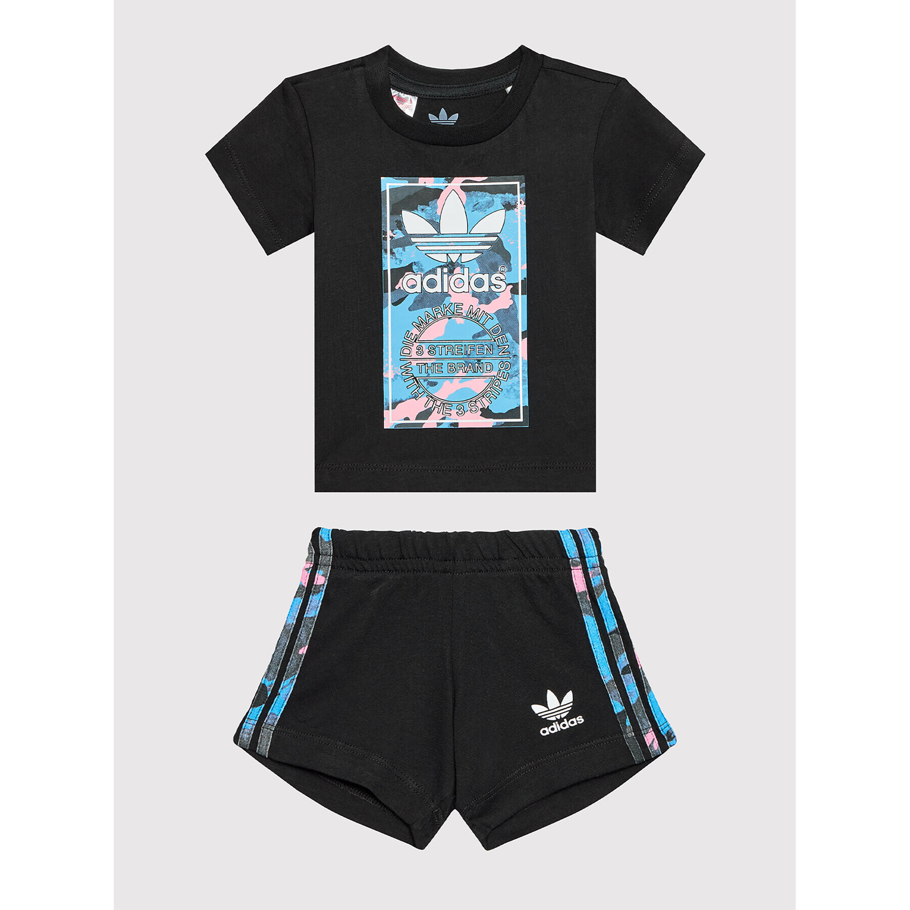 adidas Póló és rövidnadrág szett Camo HK0322 Fekete Regular Fit - Pepit.hu