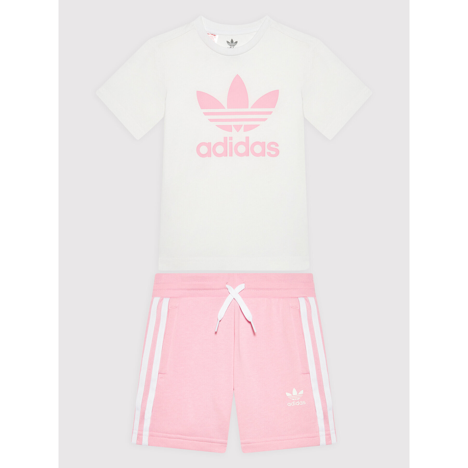 adidas Póló és rövidnadrág szett Trefoil HC9507 Fehér Regular Fit - Pepit.hu