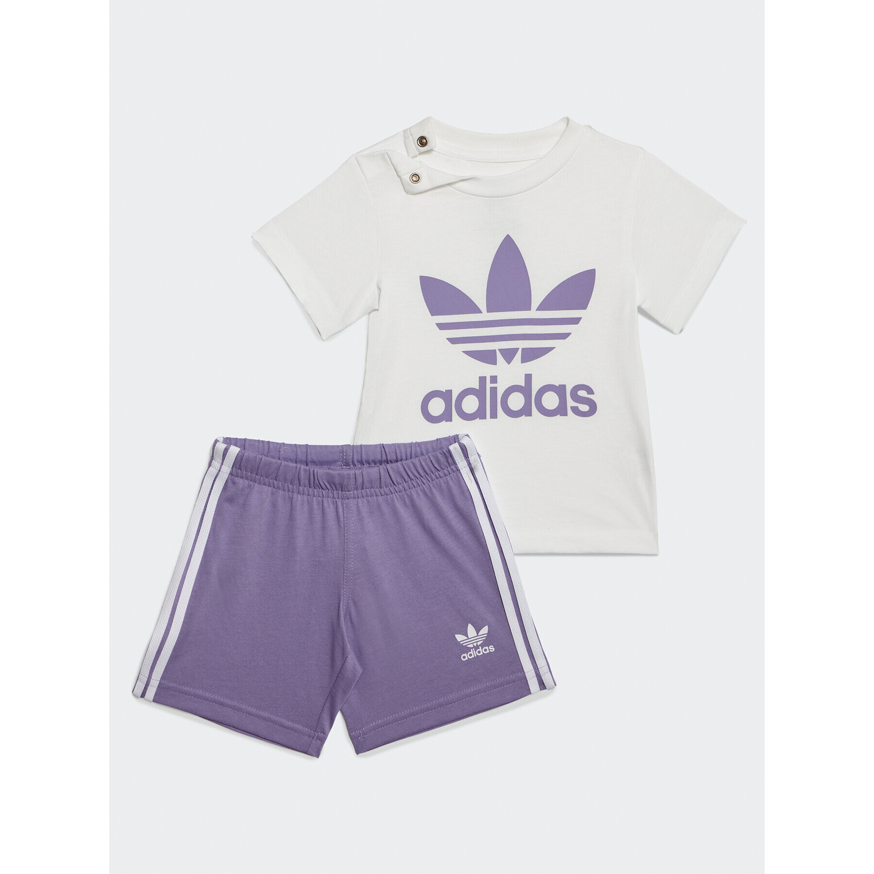 adidas Póló és rövidnadrág szett Trefoil Shorts Tee Set IB8641 Lila Regular Fit - Pepit.hu