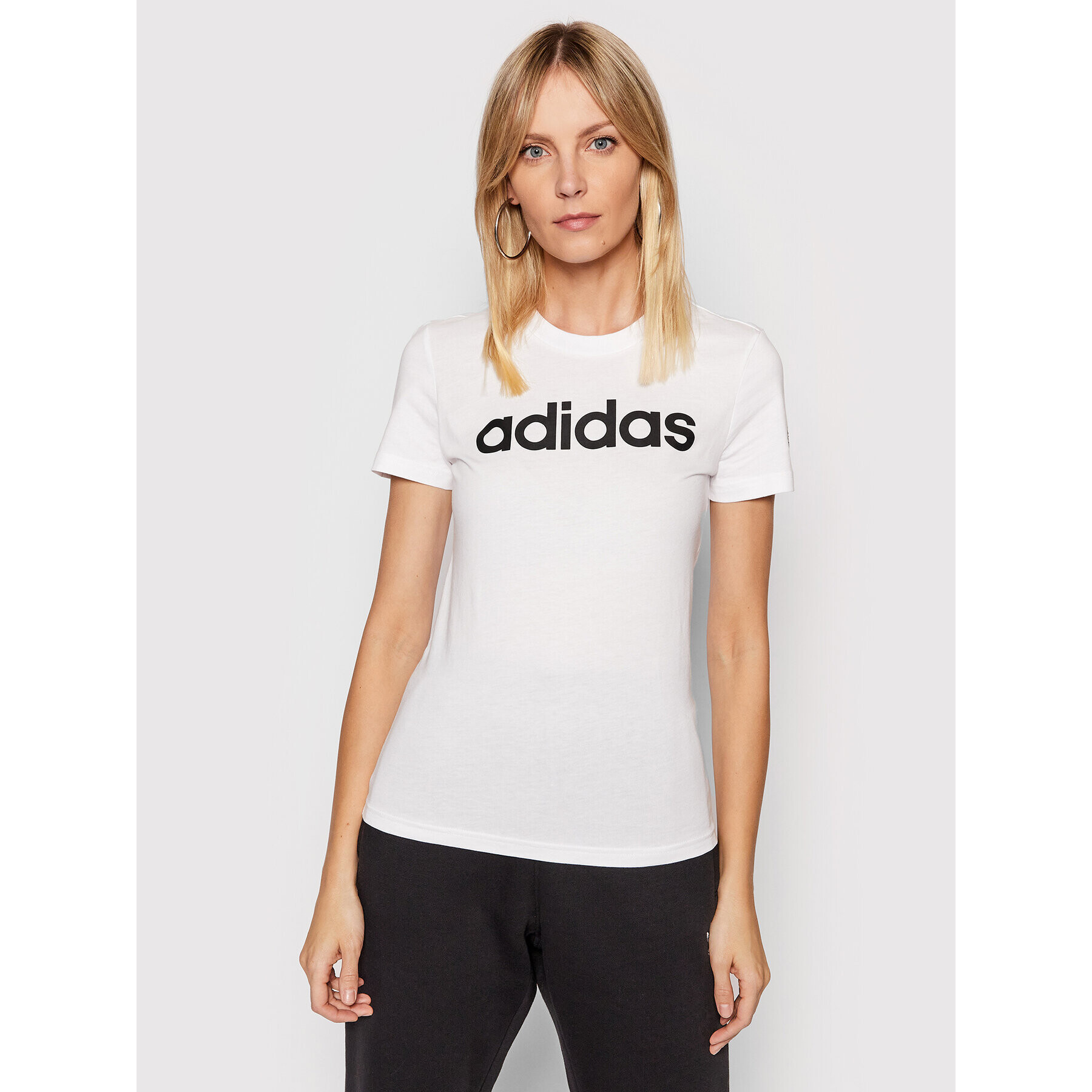 adidas Póló Essentials GL0768 Fehér Slim Fit - Pepit.hu