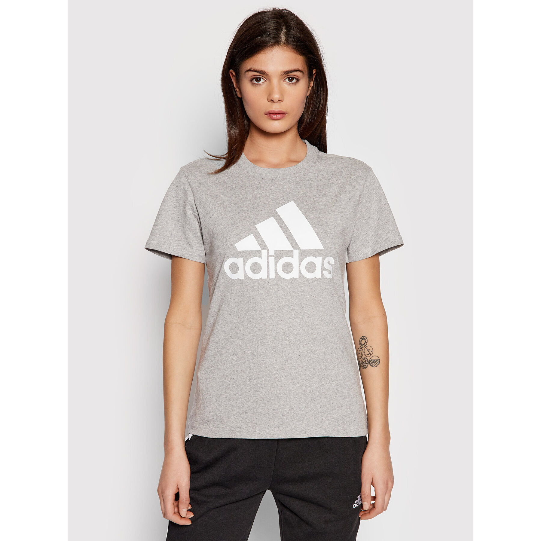 adidas Póló Essentials Logo Boyfriend H07808 Szürke Loose Fit - Pepit.hu