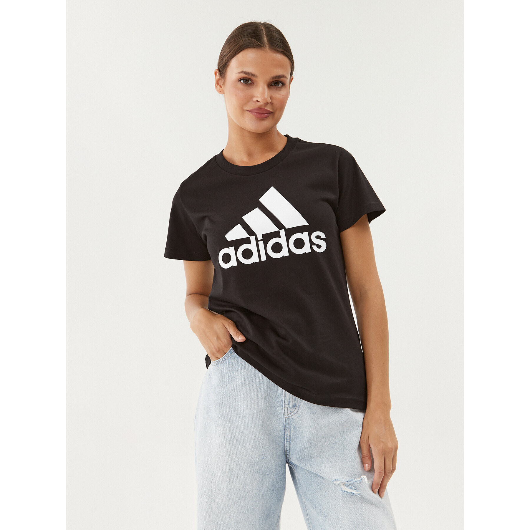 adidas Póló Essentials Logo GL0722 Fekete Regular Fit - Pepit.hu