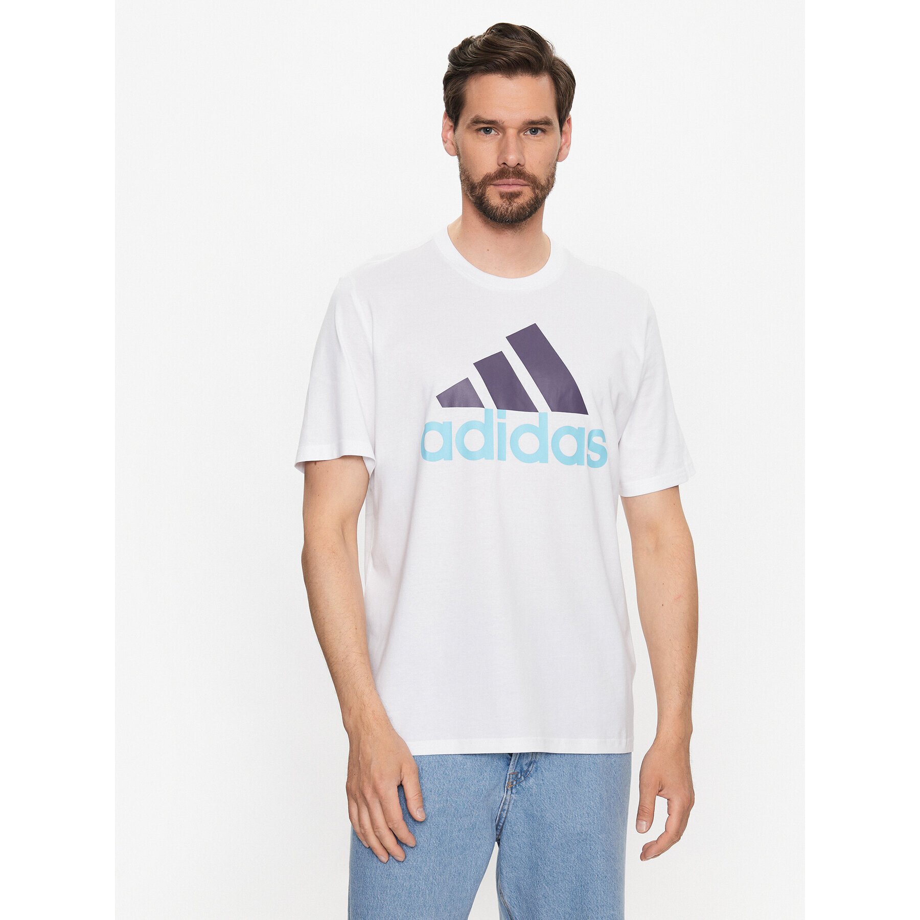 adidas Póló Essentials Single Jersey Big Logo T-Shirt IJ8579 Fehér Regular Fit - Pepit.hu