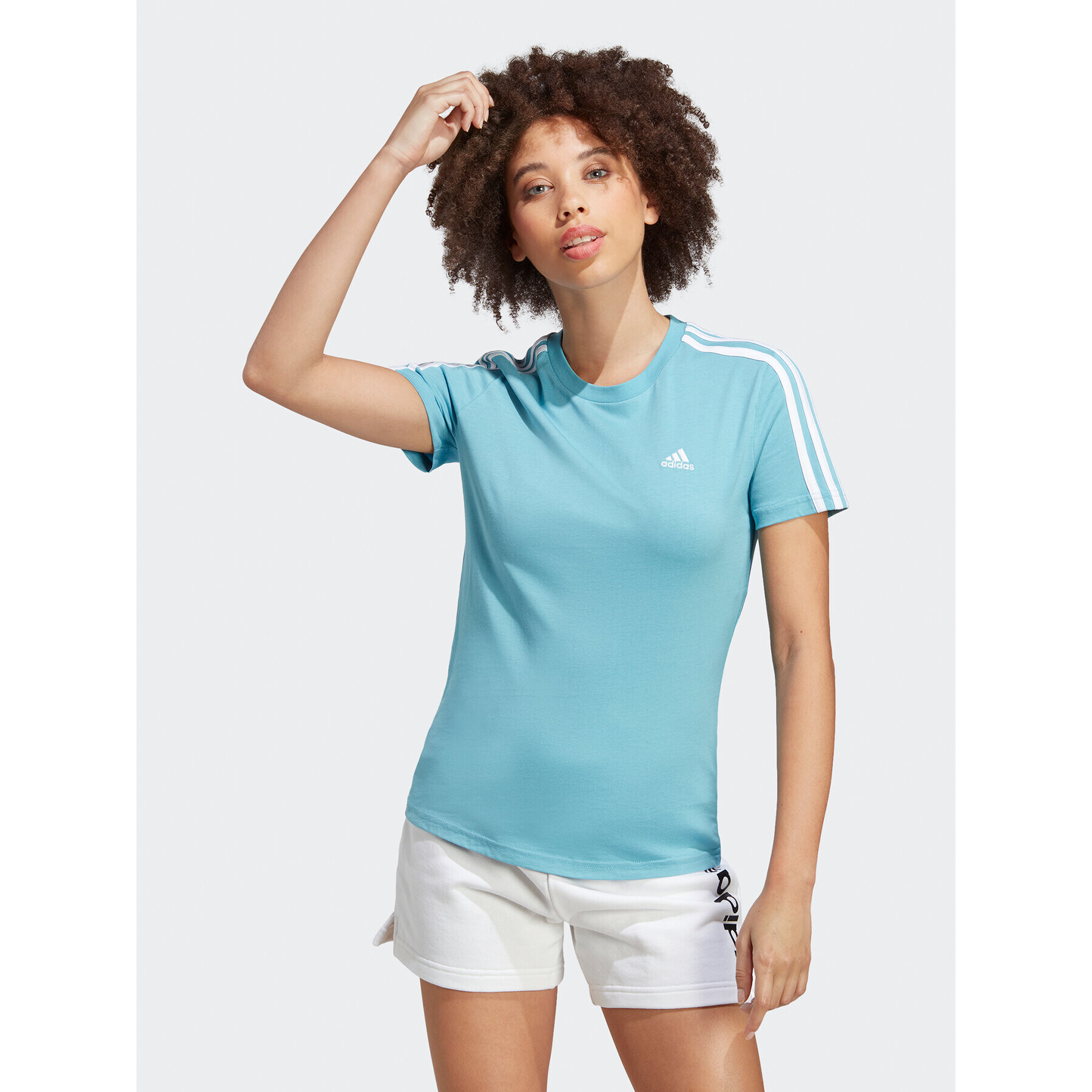 adidas Póló Essentials Slim 3-Stripes T-Shirt IC0631 Kék Slim Fit - Pepit.hu