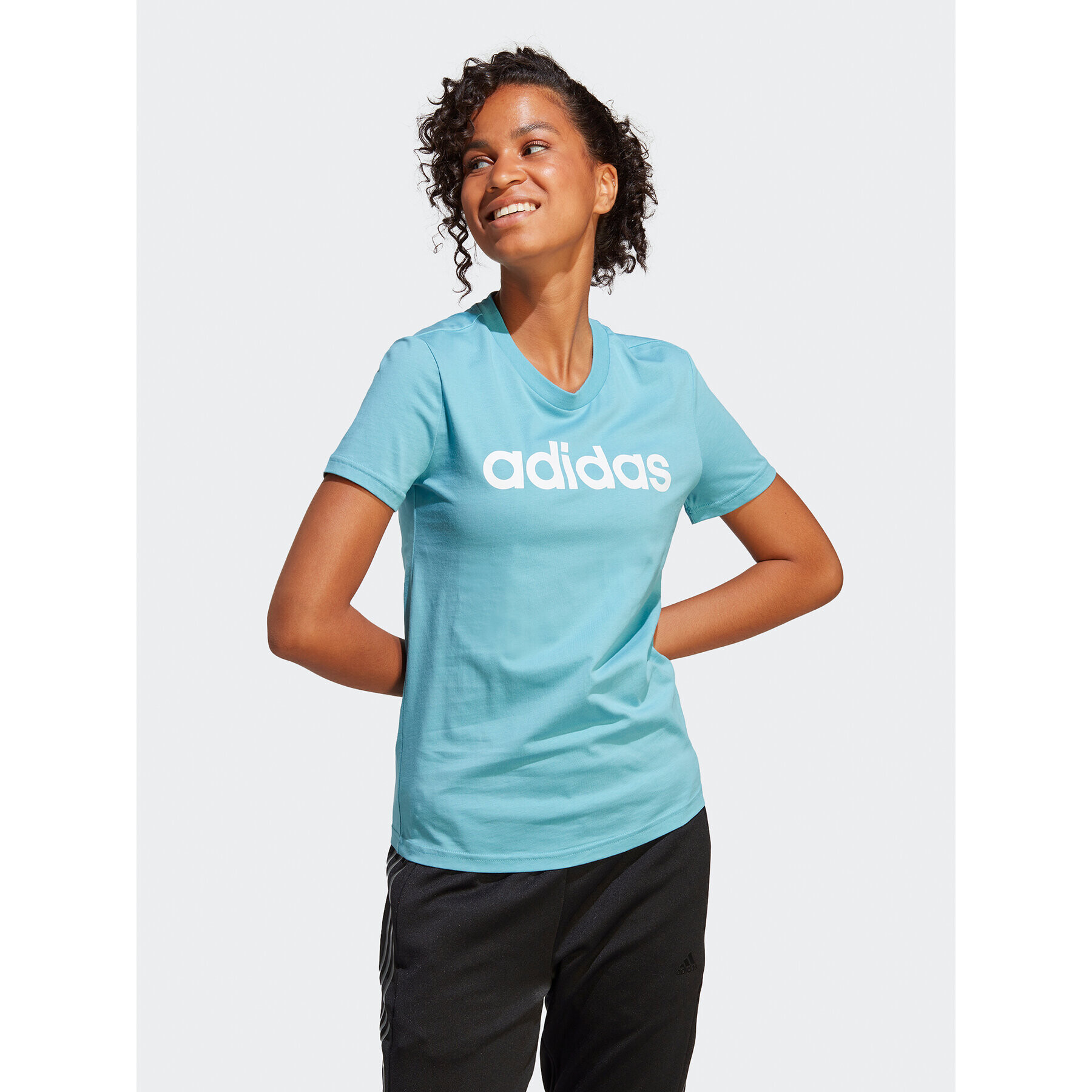 adidas Póló Essentials Slim Logo T-Shirt IC0629 Kék Slim Fit - Pepit.hu