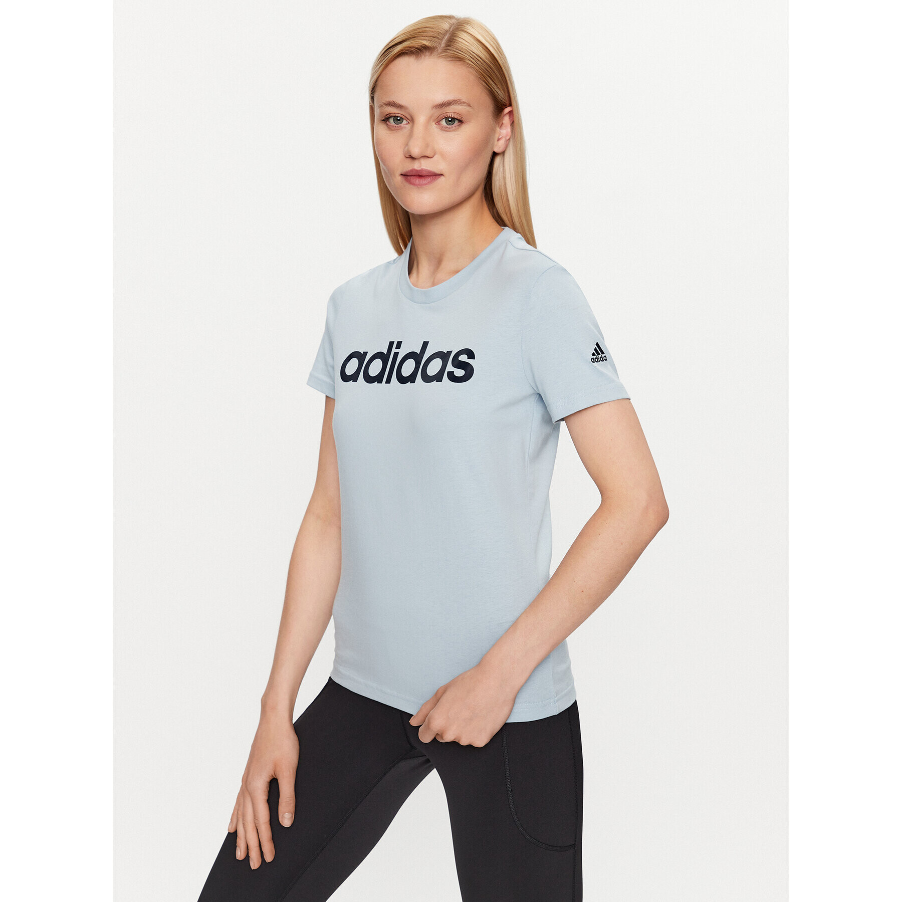 adidas Póló Essentials Slim Logo T-Shirt IM2832 Kék Slim Fit - Pepit.hu