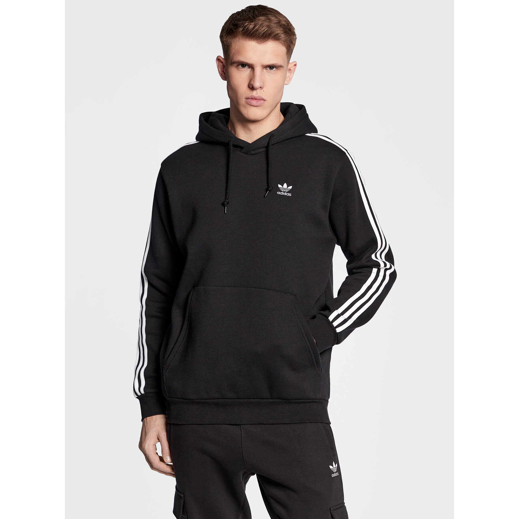 adidas Pulóver Adicolor Classics 3-Stripes Hoodie IA6346 Fekete Regular Fit - Pepit.hu