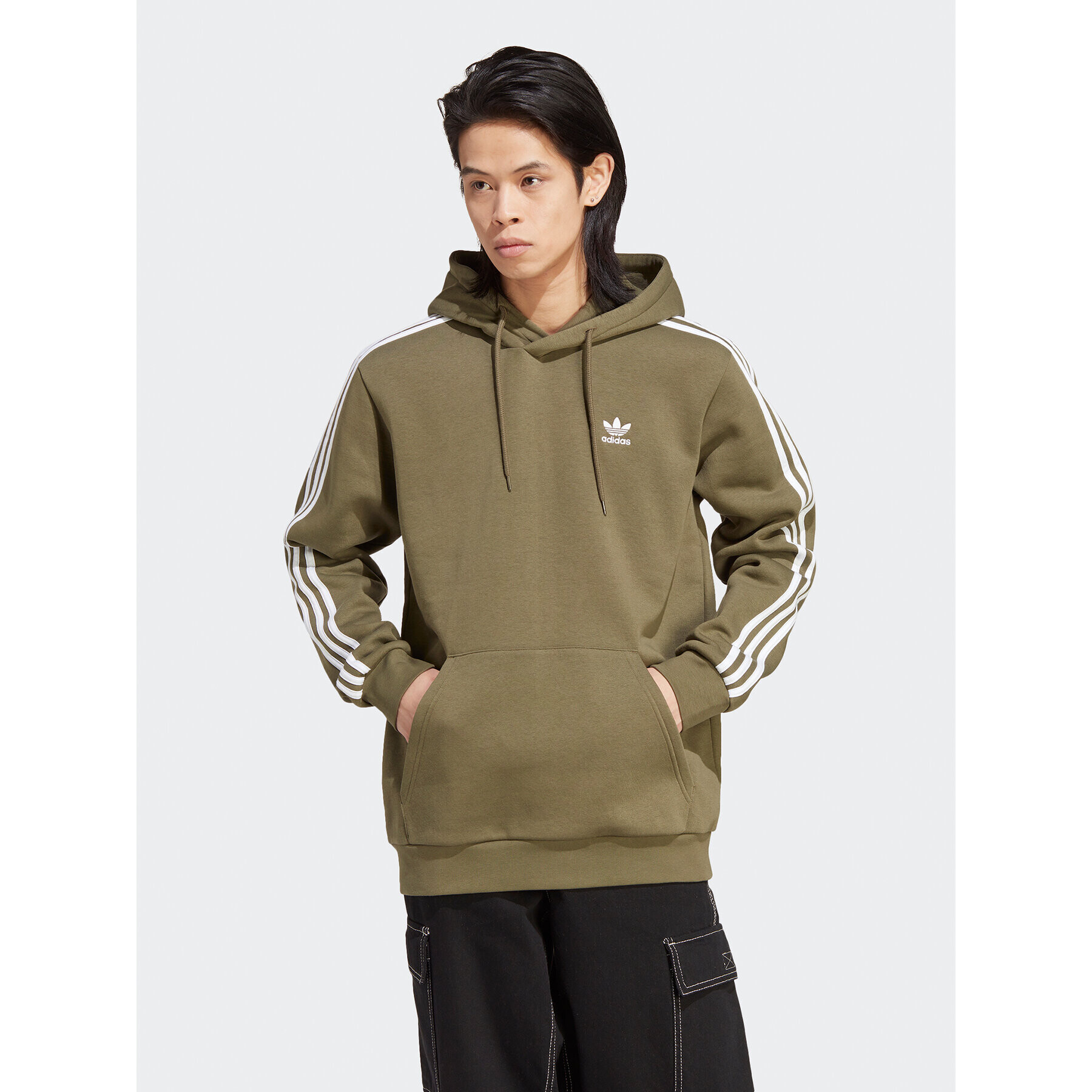 adidas Pulóver Adicolor Classics 3-Stripes Hoodie IB1415 Zöld Regular Fit - Pepit.hu