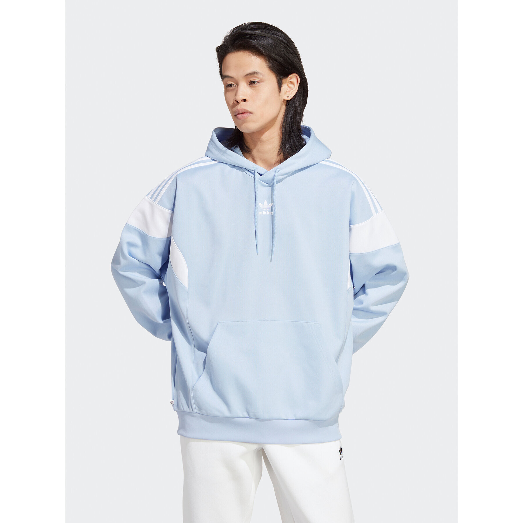 adidas Pulóver Adicolor Classics Cut Line Hoodie IB9944 Kék Loose Fit - Pepit.hu