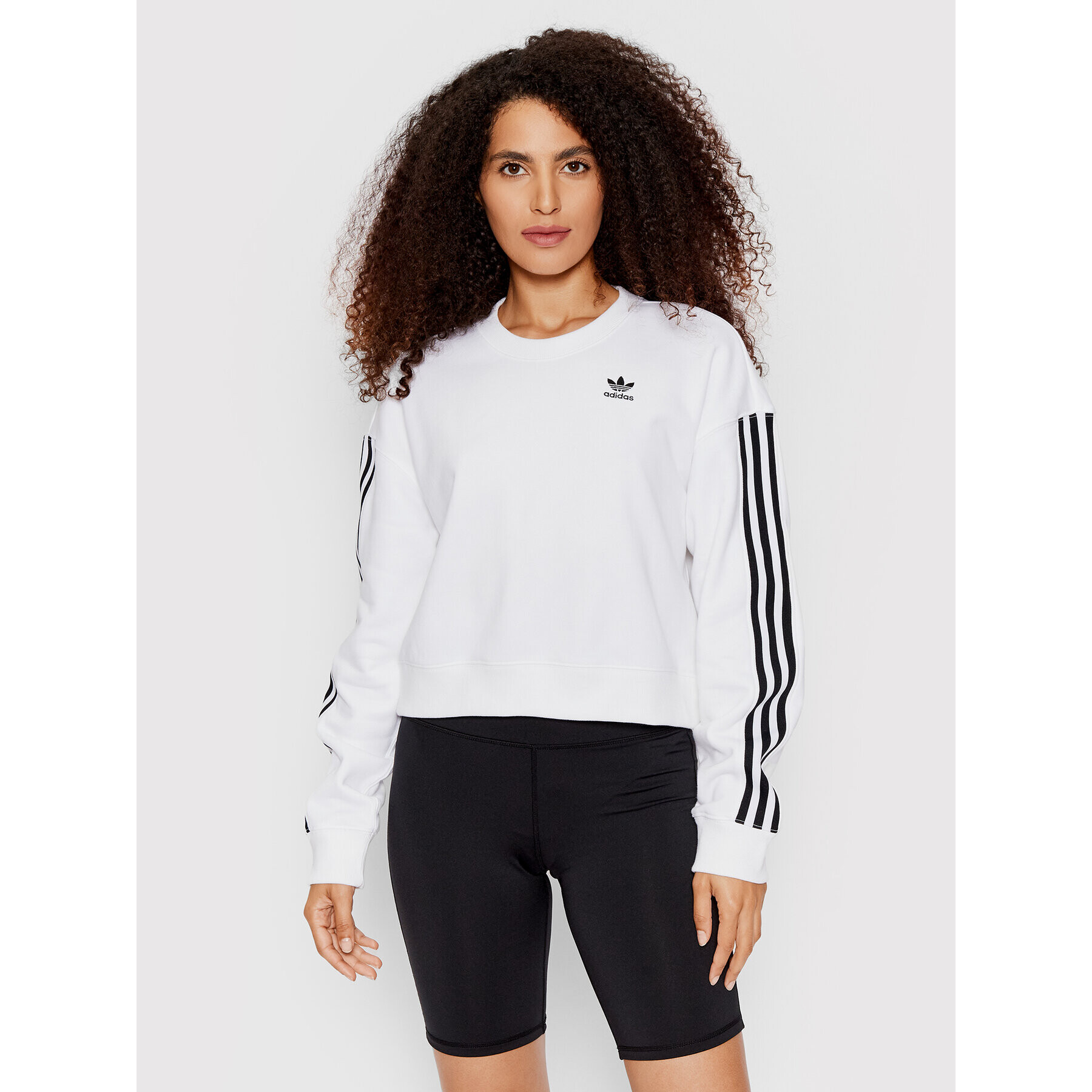 adidas Pulóver adicolor Classics HN8317 Fehér Loose Fit - Pepit.hu