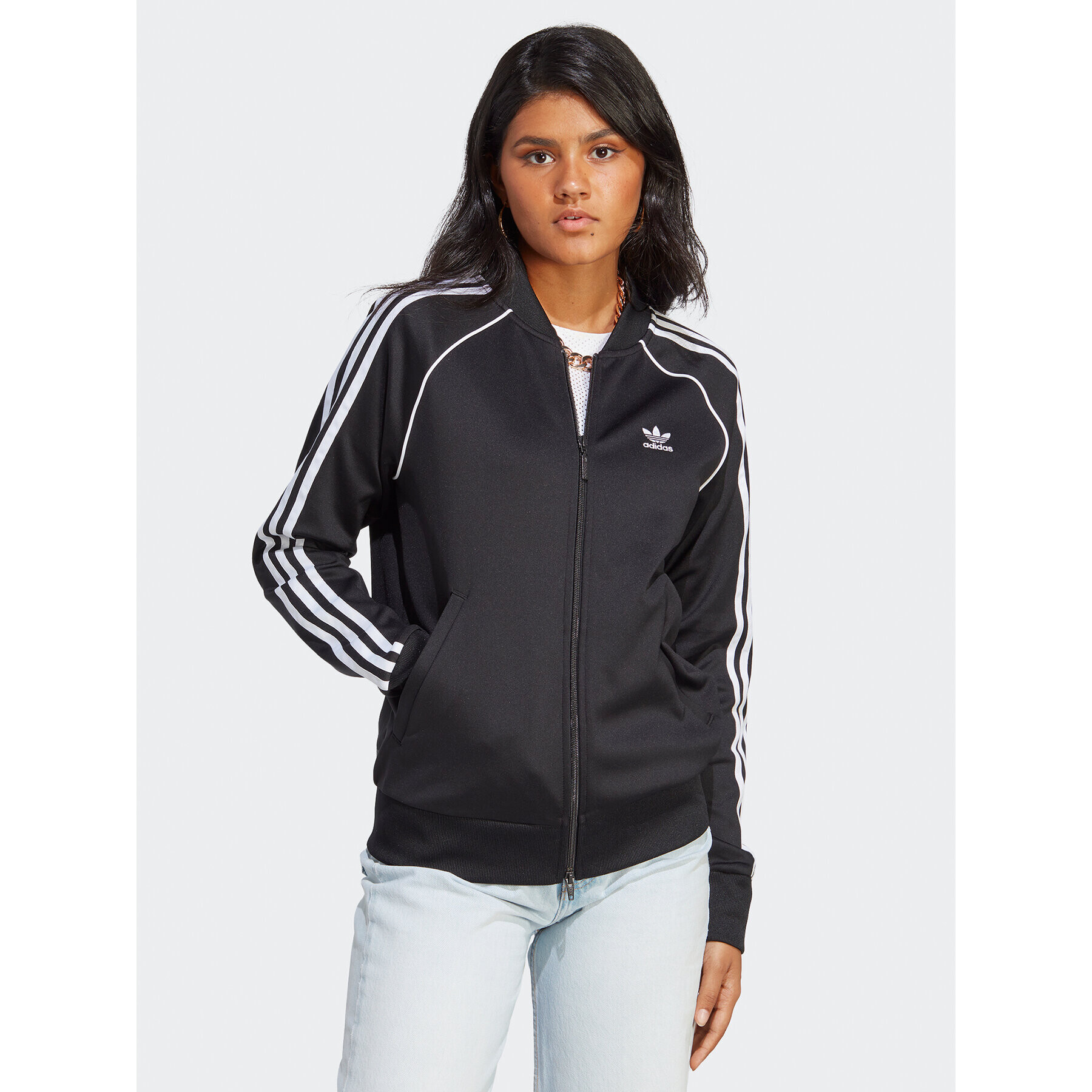 adidas Pulóver Adicolor Classics SST Track Top IB5912 Fekete Regular Fit - Pepit.hu