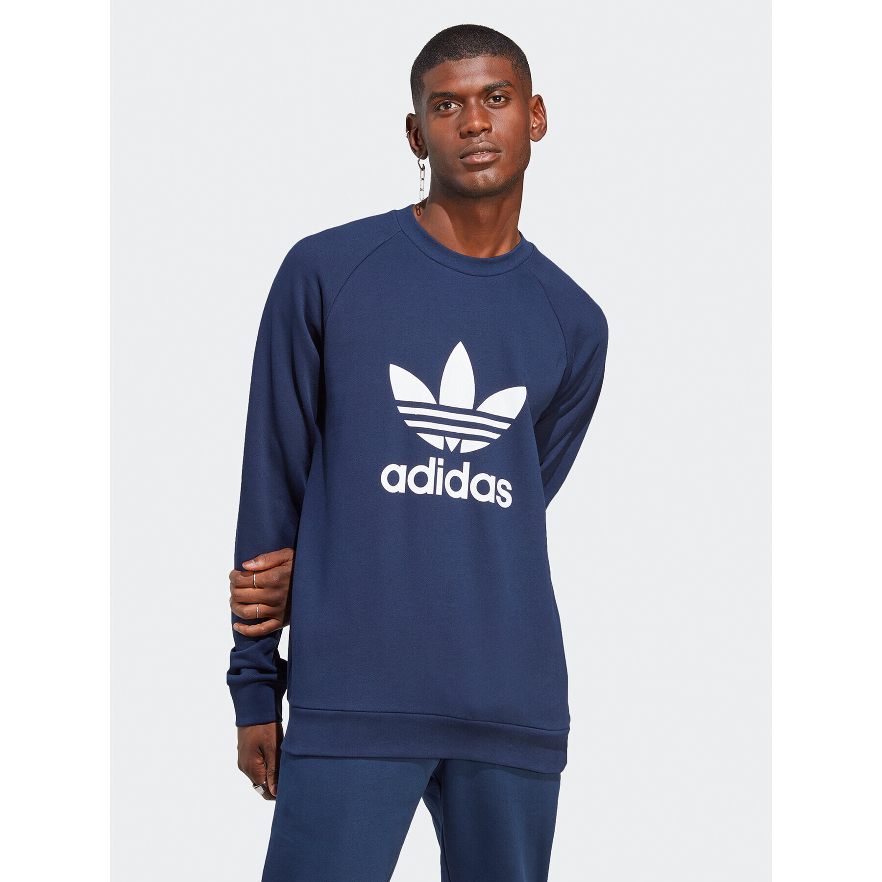 adidas Pulóver Adicolor Classics Trefoil Crewneck Sweatshirt IA4853 Kék Regular Fit - Pepit.hu