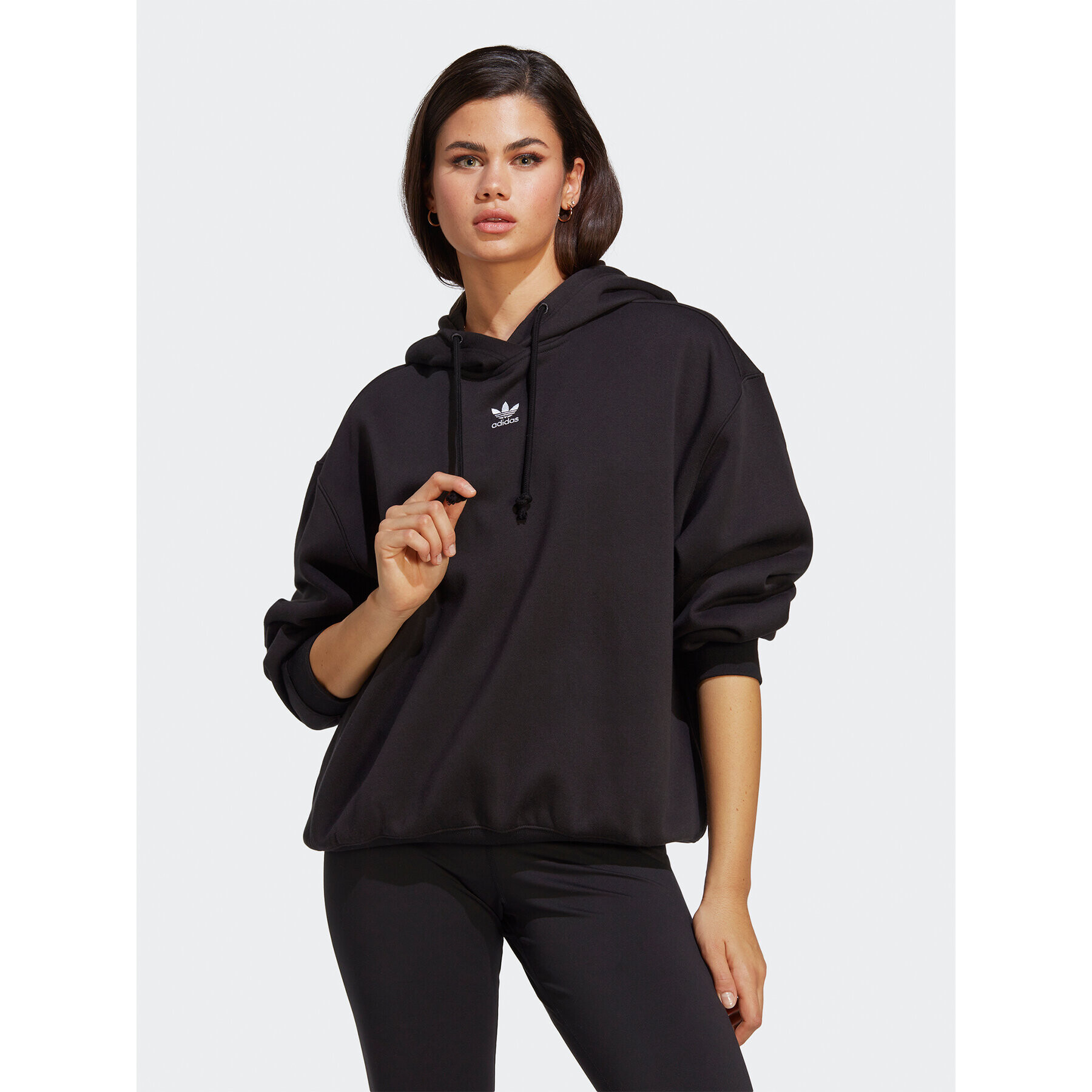 adidas Pulóver Adicolor Essentials Boyfriend Hoodie IC8342 Fekete Loose Fit - Pepit.hu