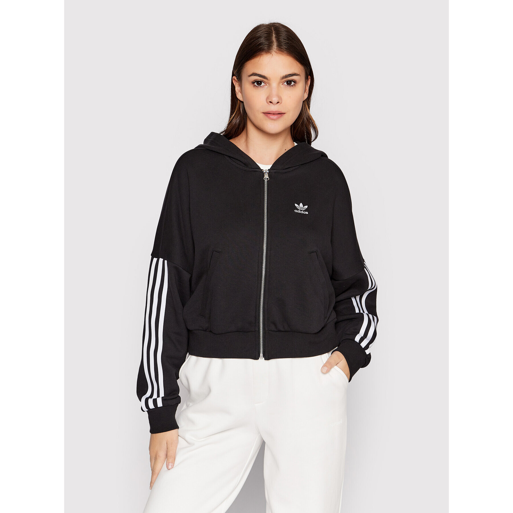 adidas Pulóver adicolor HM2130 Fekete Loose Fit - Pepit.hu