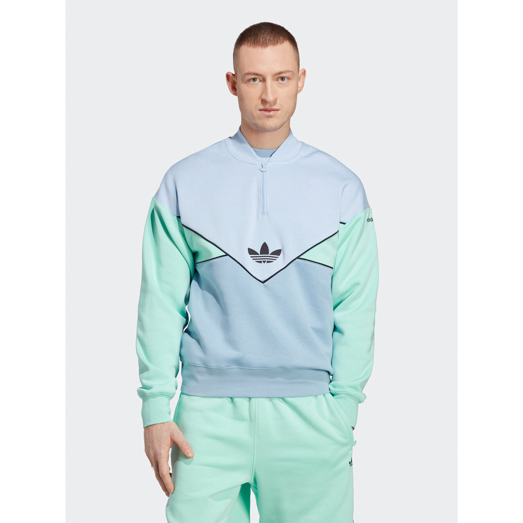 adidas Pulóver Adicolor Seasonal Archive Half-Zip Crew Sweatshirt HR5340 Kék Regular Fit - Pepit.hu