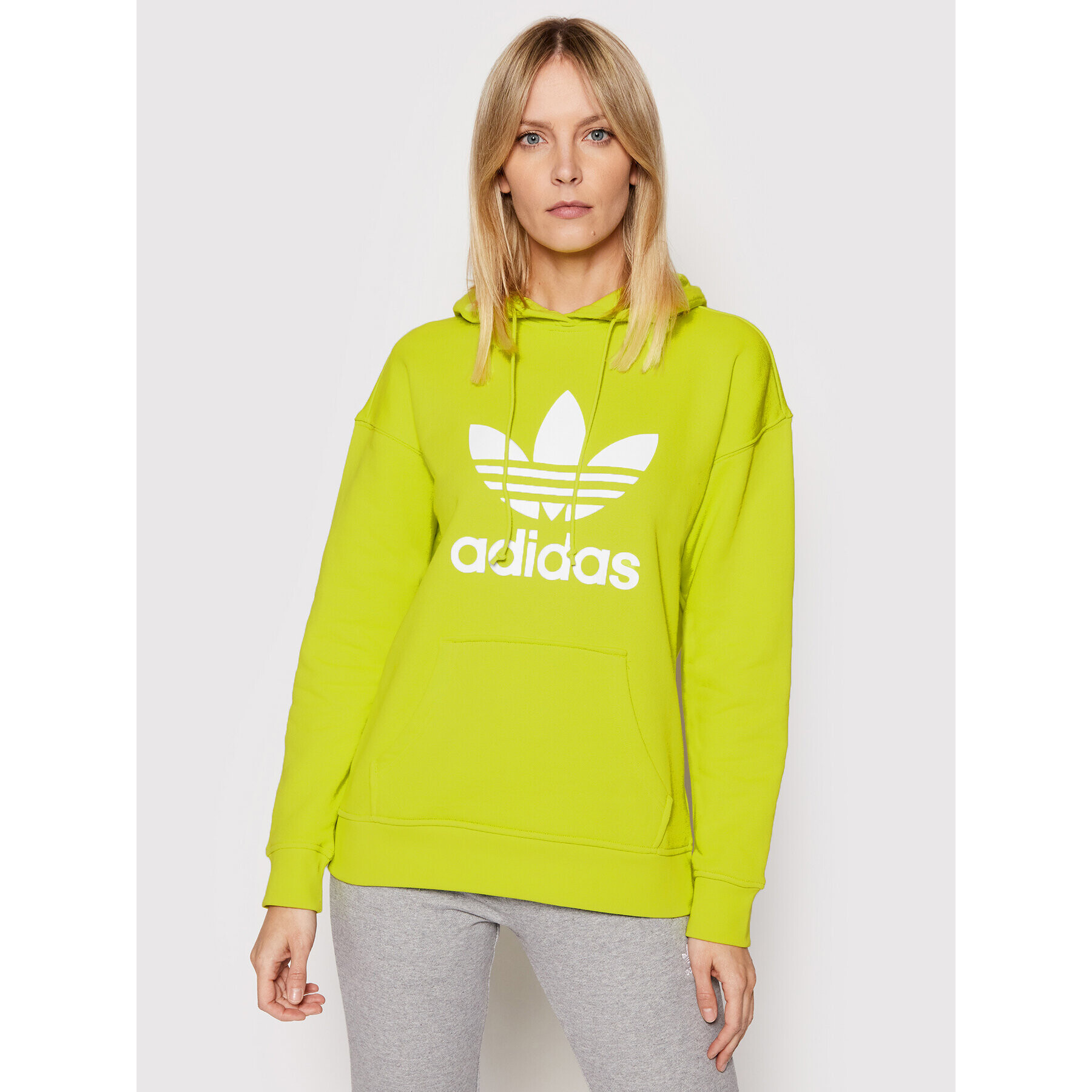 adidas Pulóver adicolor Trefoil HE6950 Zöld Regular Fit - Pepit.hu