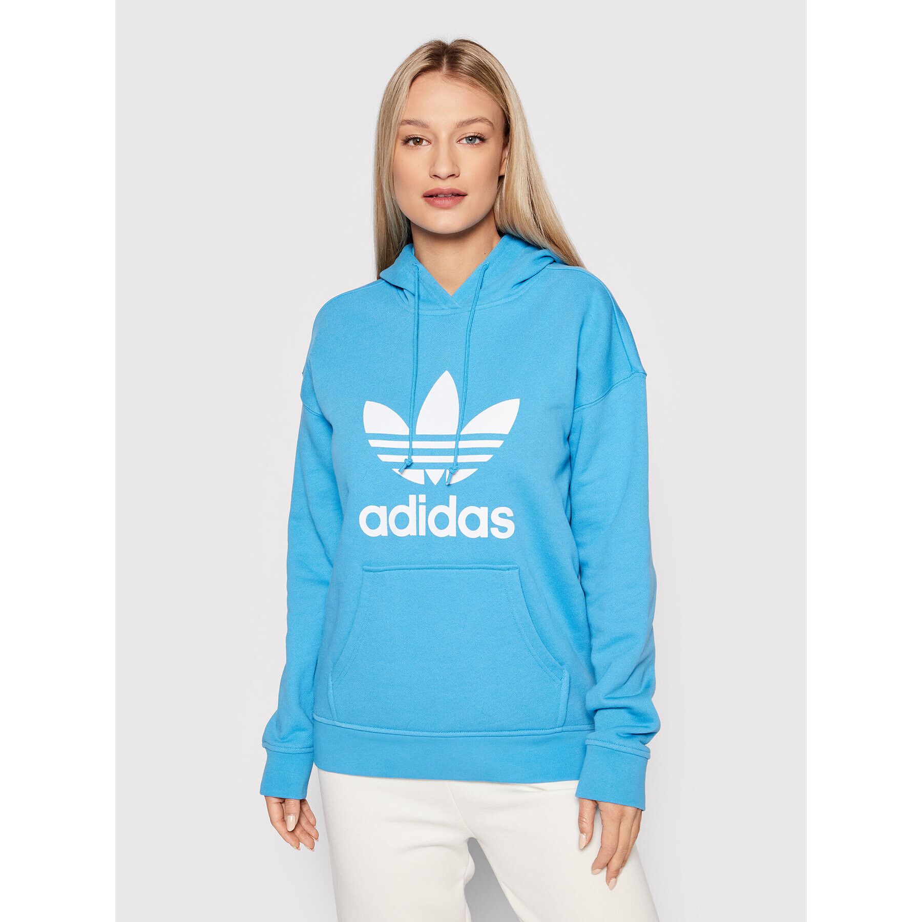 adidas Pulóver adicolor Trefoil HE6952 Kék Regular Fit - Pepit.hu