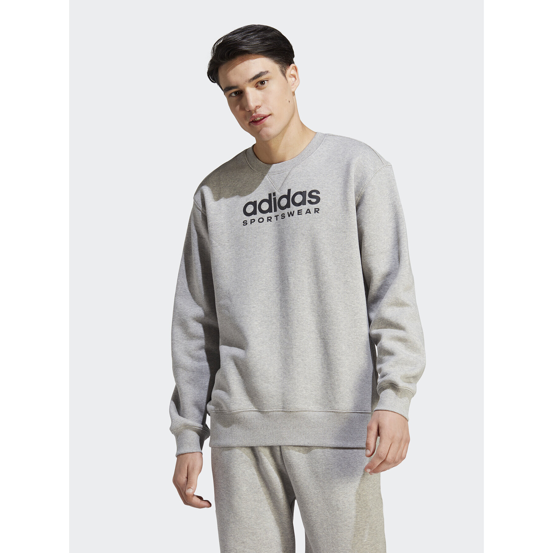 adidas Pulóver All SZN Fleece Graphic Sweatshirt IC9823 Szürke Loose Fit - Pepit.hu