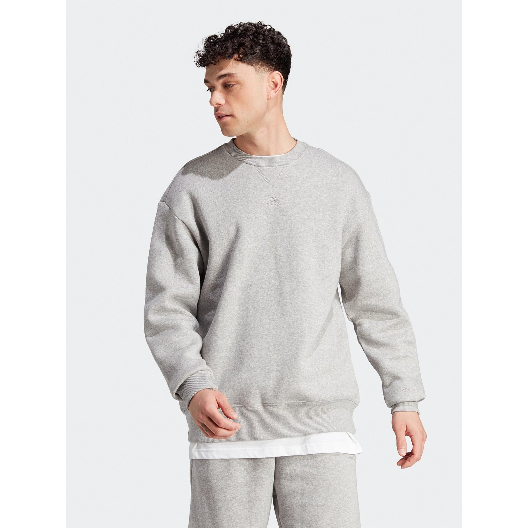 adidas Pulóver All SZN IJ6902 Szürke Loose Fit - Pepit.hu