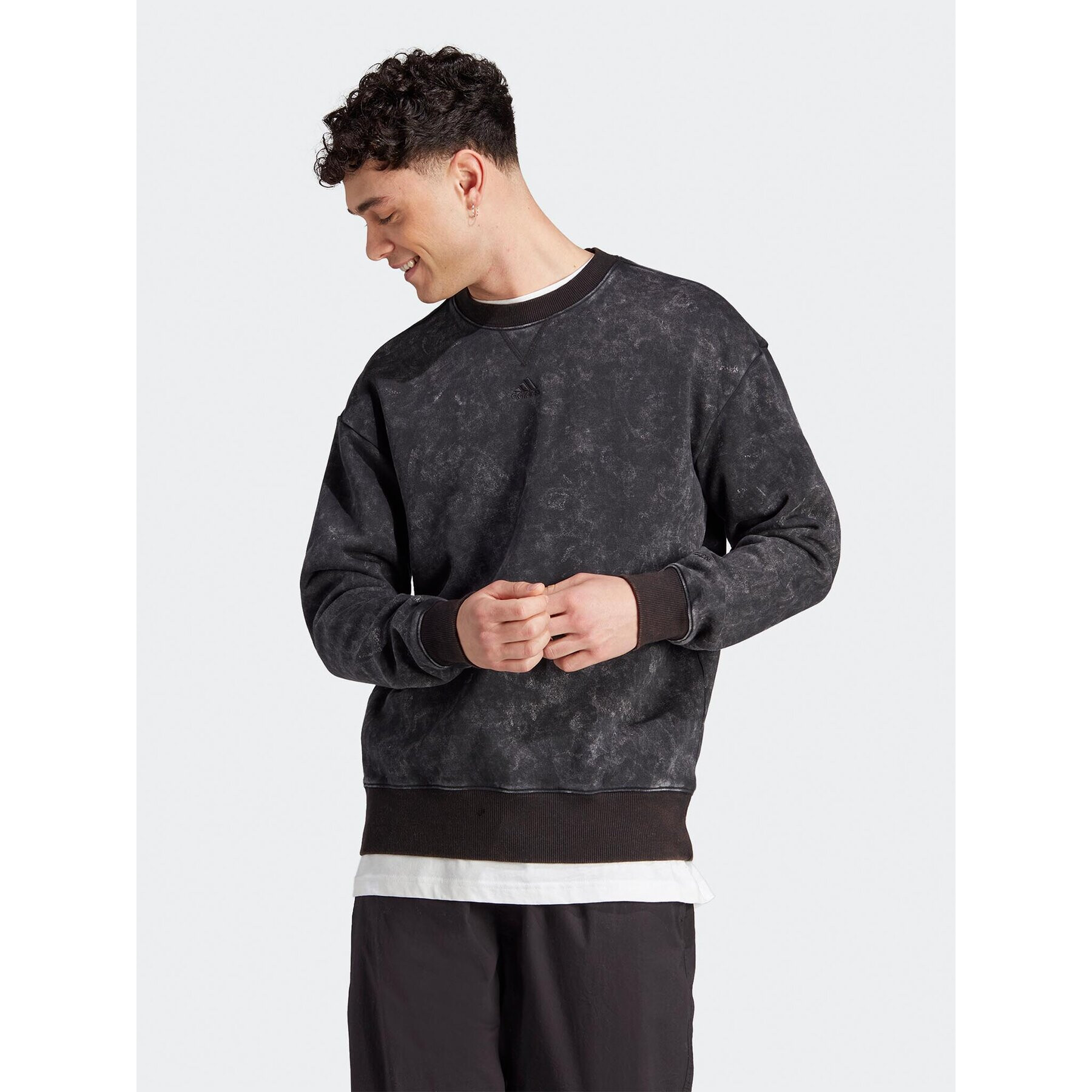 adidas Pulóver ALL SZN IJ6925 Fekete Loose Fit - Pepit.hu