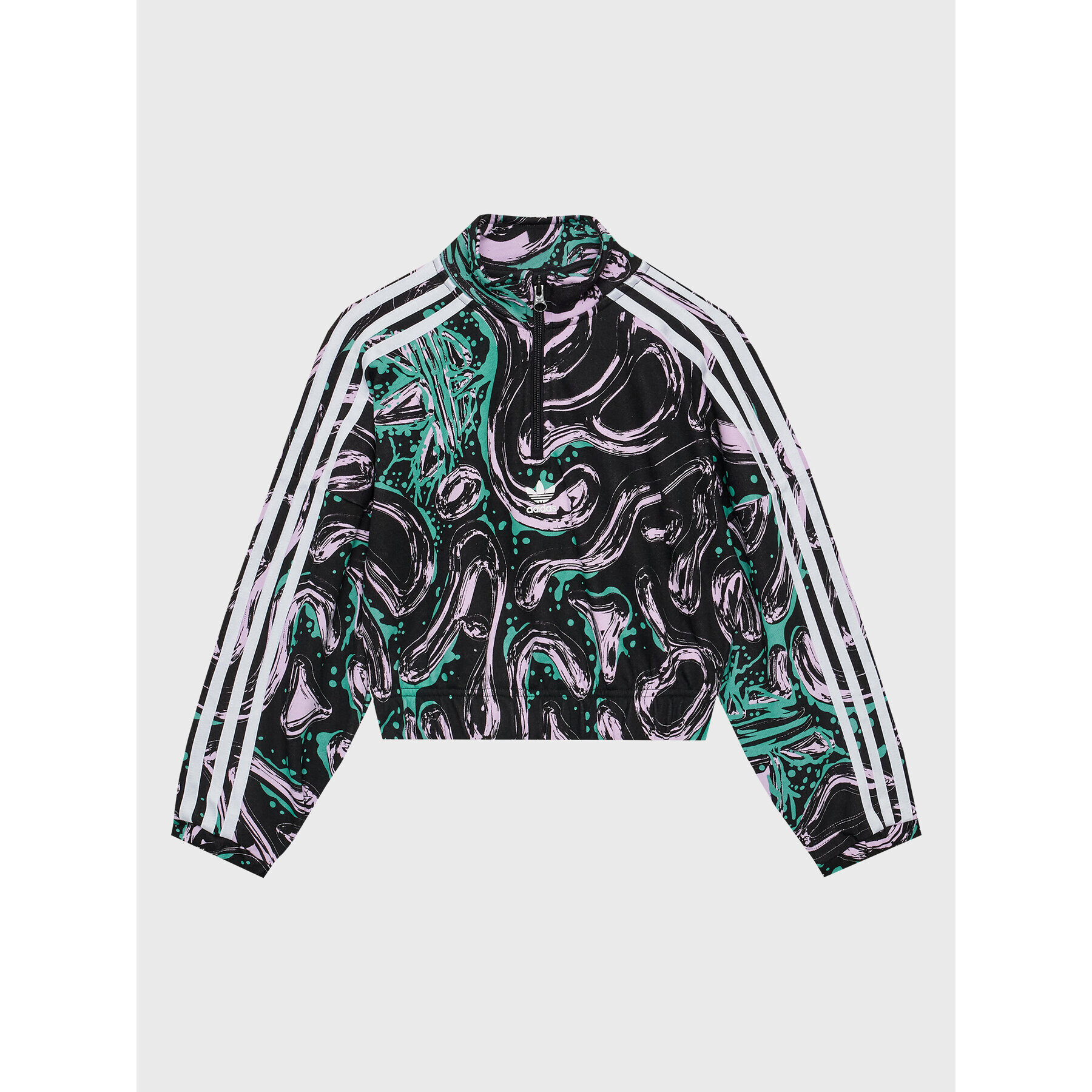 adidas Pulóver allover Print HL9432 Fekete Loose Fit - Pepit.hu