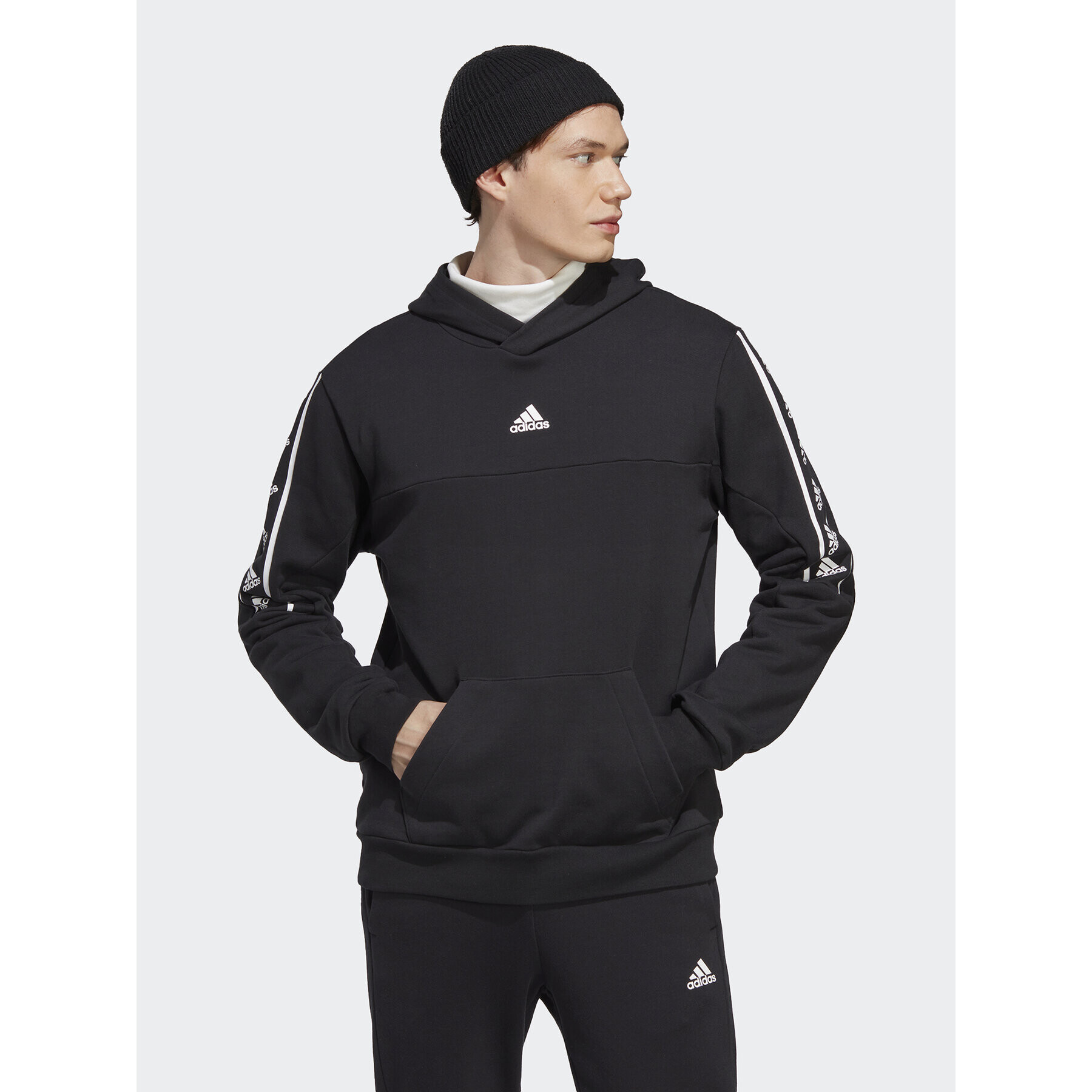 adidas Pulóver Brandlove Hoodie IC6788 Fekete Regular Fit - Pepit.hu