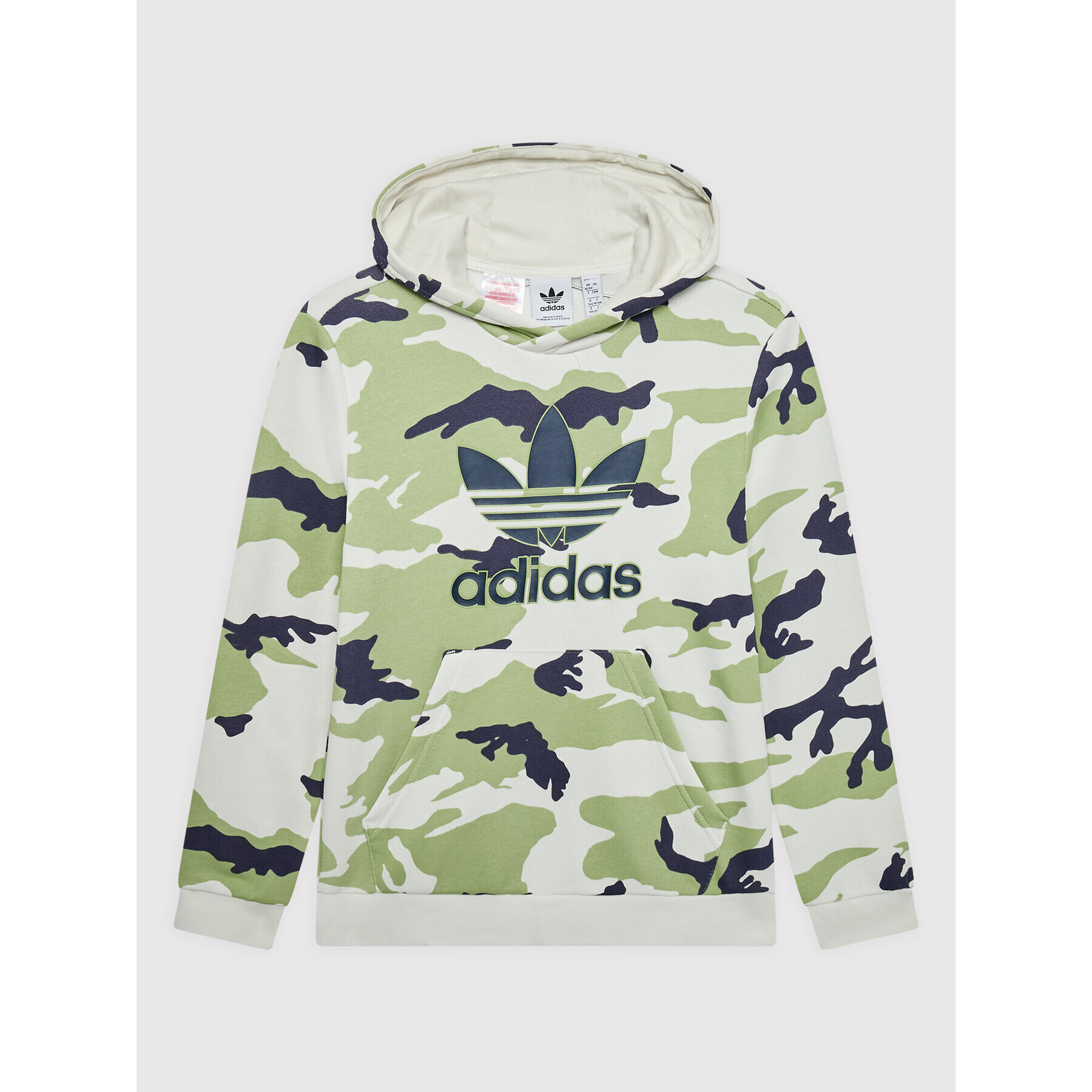 adidas Pulóver Camo HF7449 Zöld Regular Fit - Pepit.hu