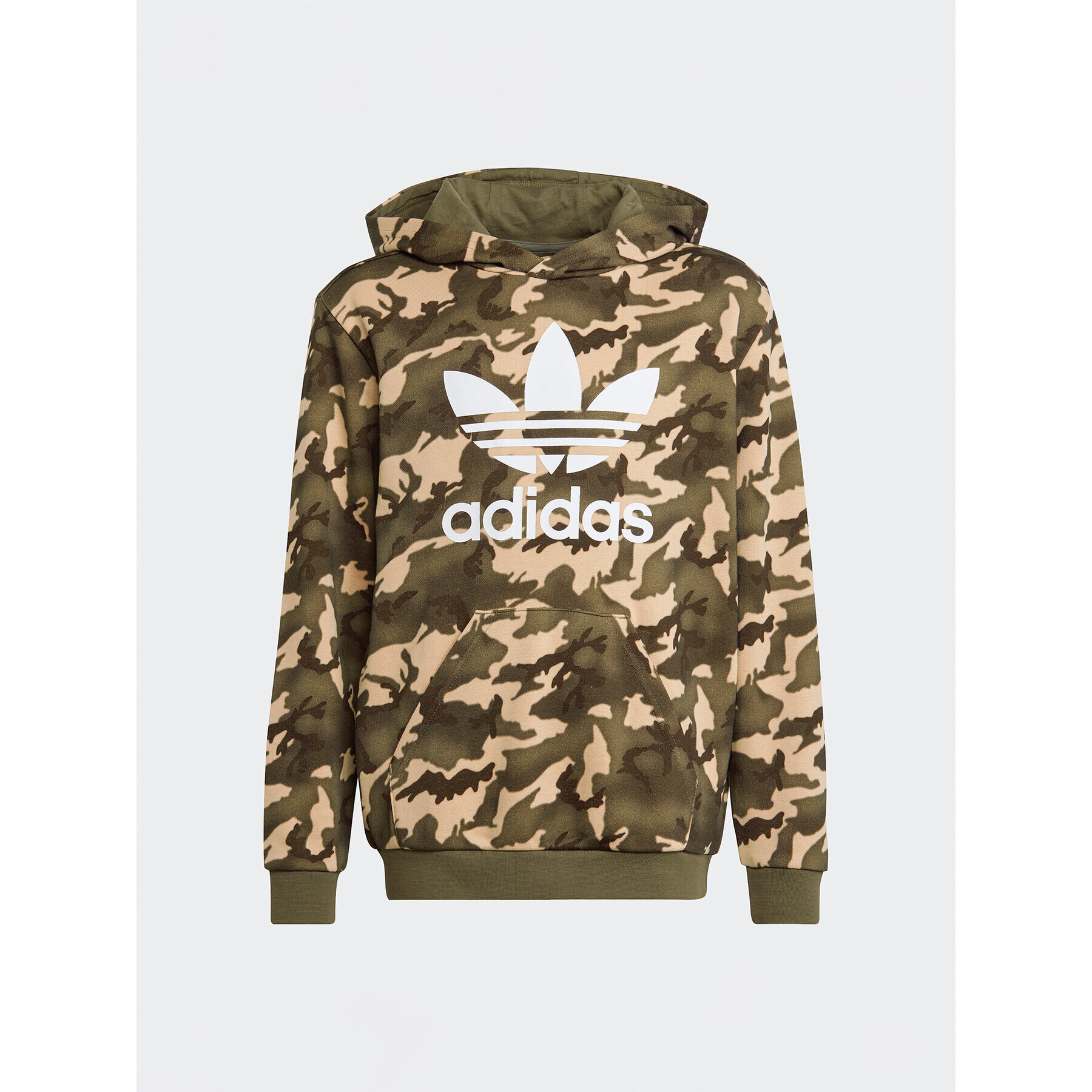 adidas Pulóver Camo Hoodie IC2193 Bézs Loose Fit - Pepit.hu