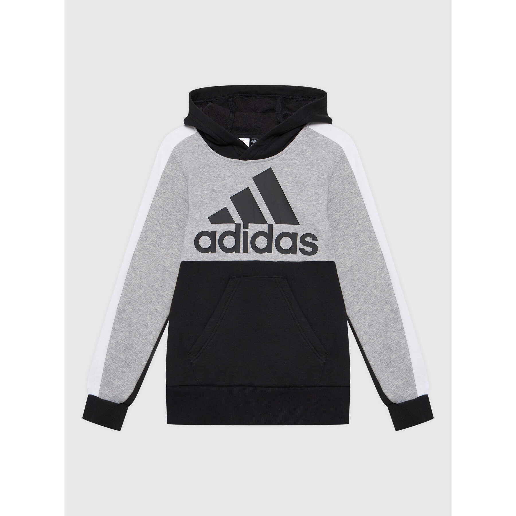 adidas Pulóver Colorblock Fleece HC5658 Fekete Regular Fit - Pepit.hu