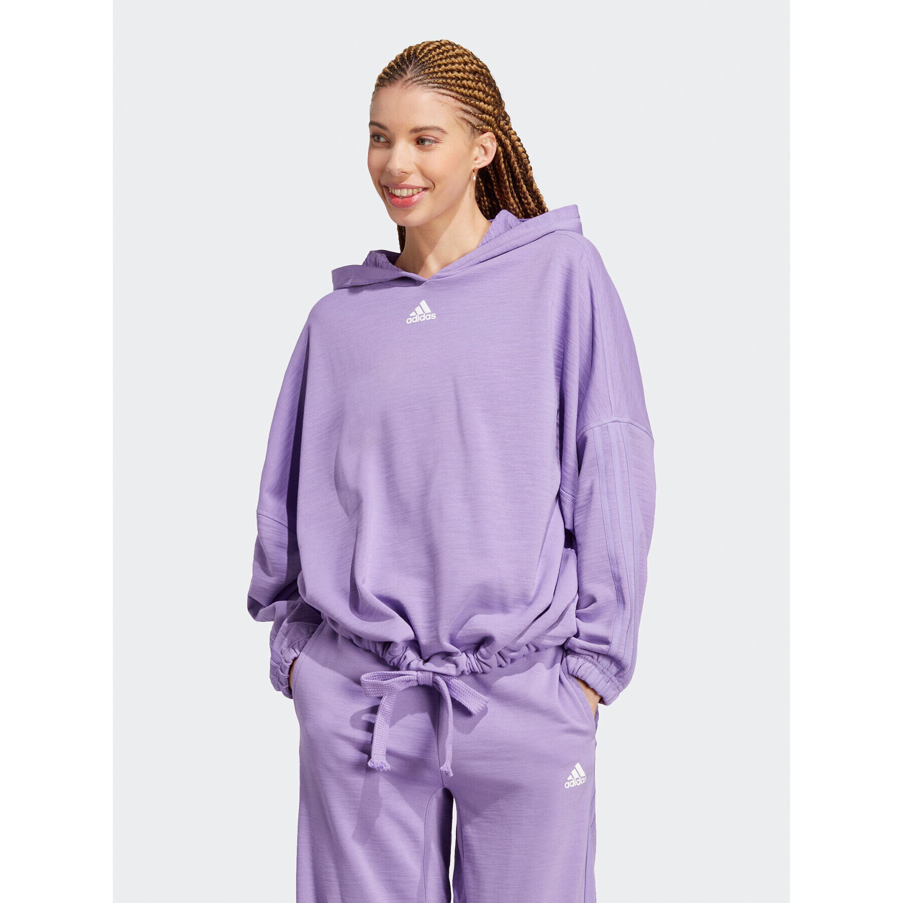 adidas Pulóver Dance Oversized Versatile Hoodie IC6694 Lila Loose Fit - Pepit.hu