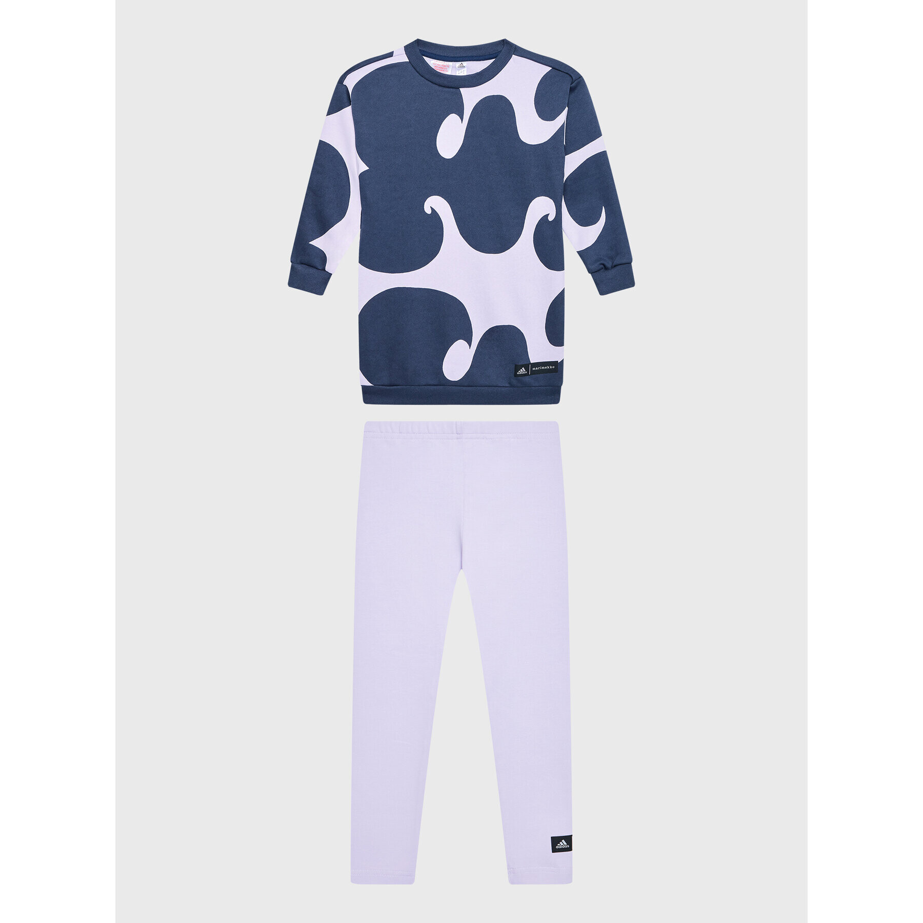 adidas Pulóver és leggins szett MARIMEKKO HM4450 Lila Regular Fit - Pepit.hu